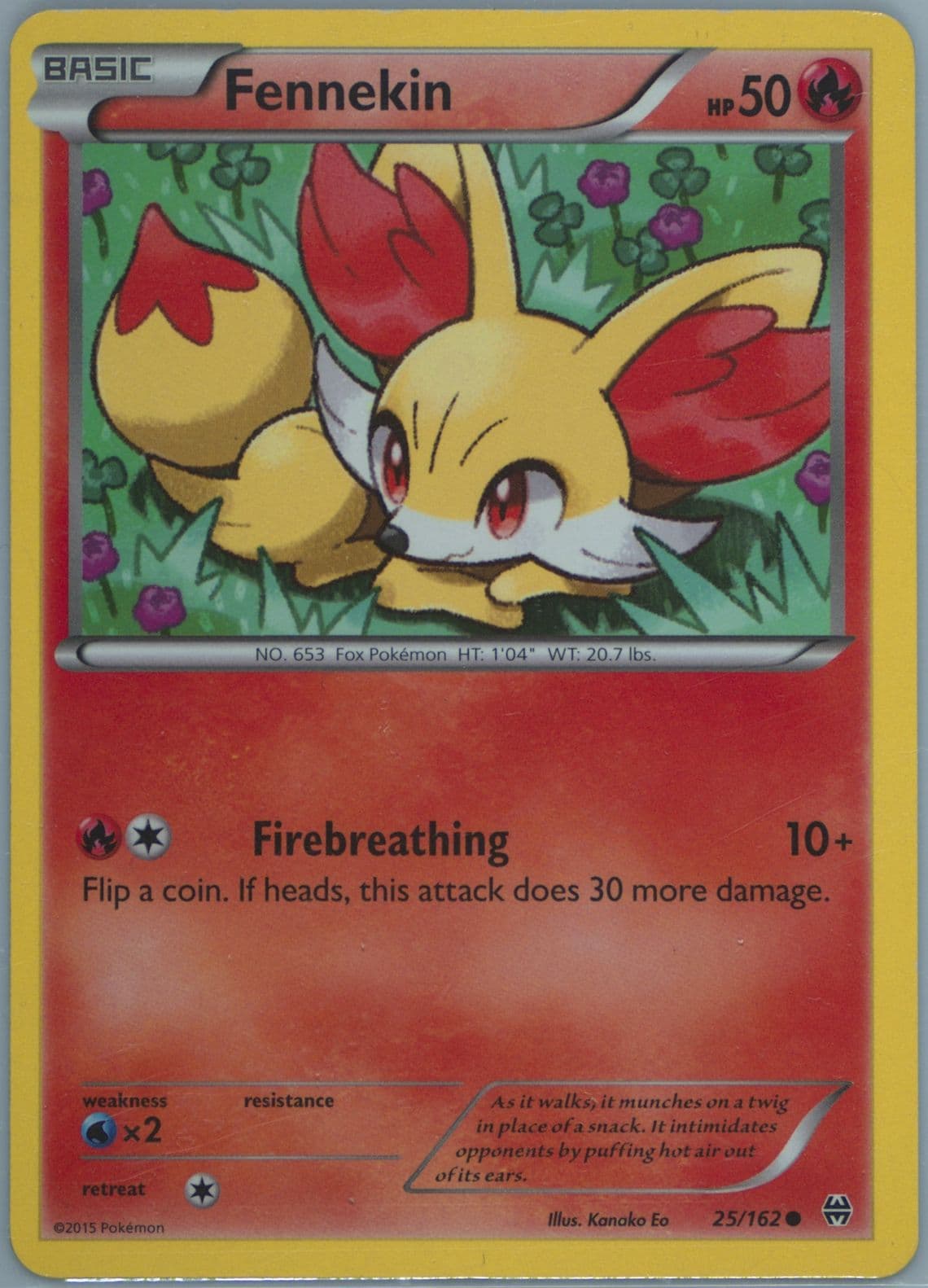 Fennekin (25) 2015 Pokemon XY Breakthrough