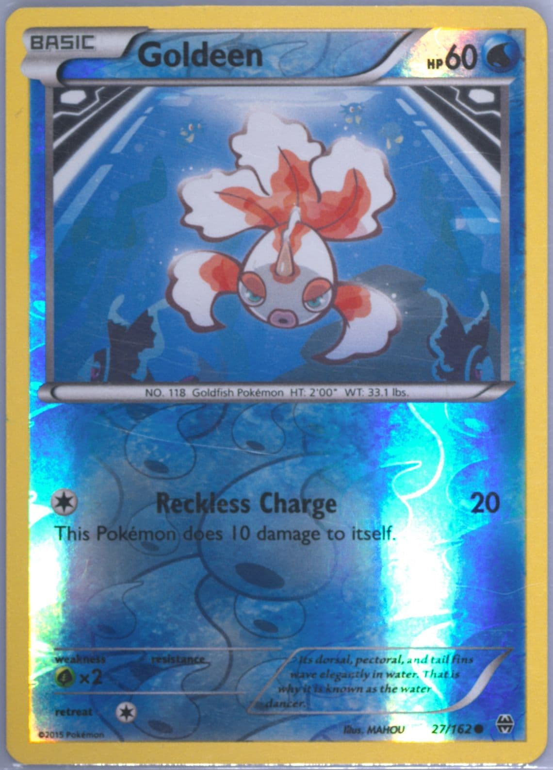 Goldeen-Reverse Foil (27) 2015 Pokemon XY Breakthrough