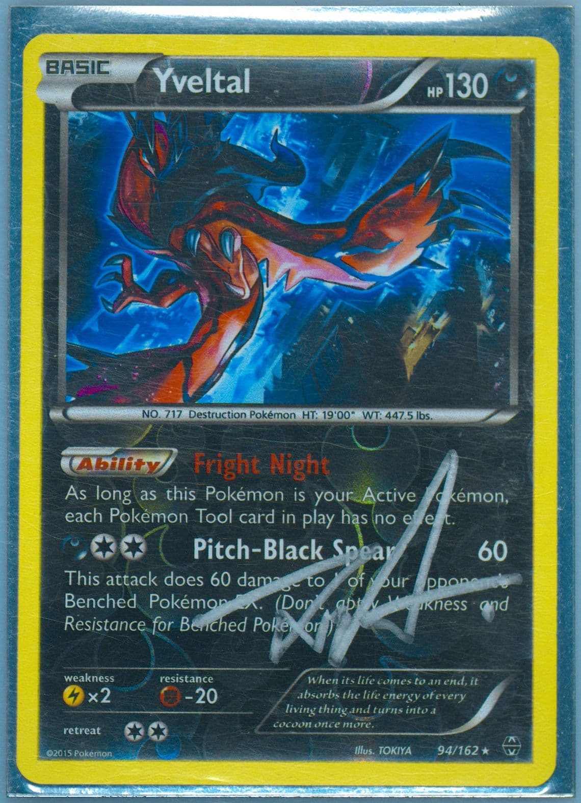 Yveltal-Reverse Foil (94) 2015 Pokemon XY Breakthrough
