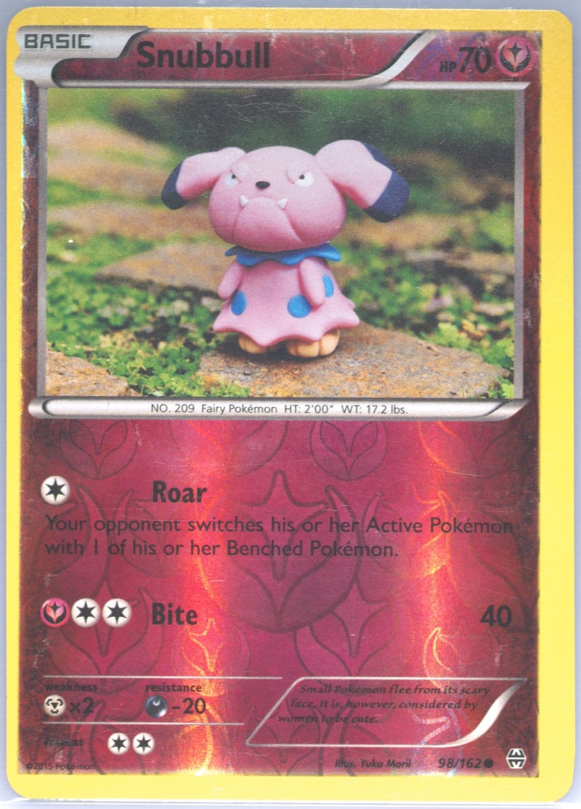 Snubbull-Reverse Foil (98) 2015 Pokemon XY Breakthrough