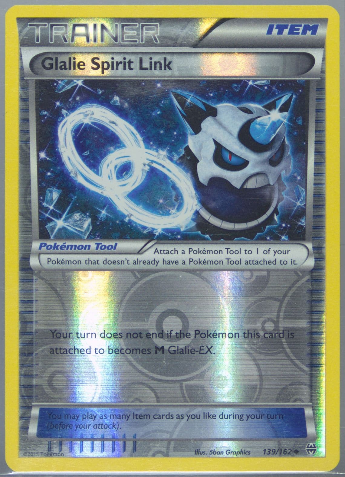 Glalie Spirit Link-Reverse Foil (139) 2015 Pokemon XY Breakthrough