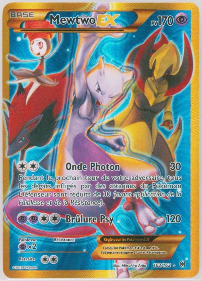 Full Art/Mewtwo EX French-Secret (163) 2015 Pokemon XY Breakthrough