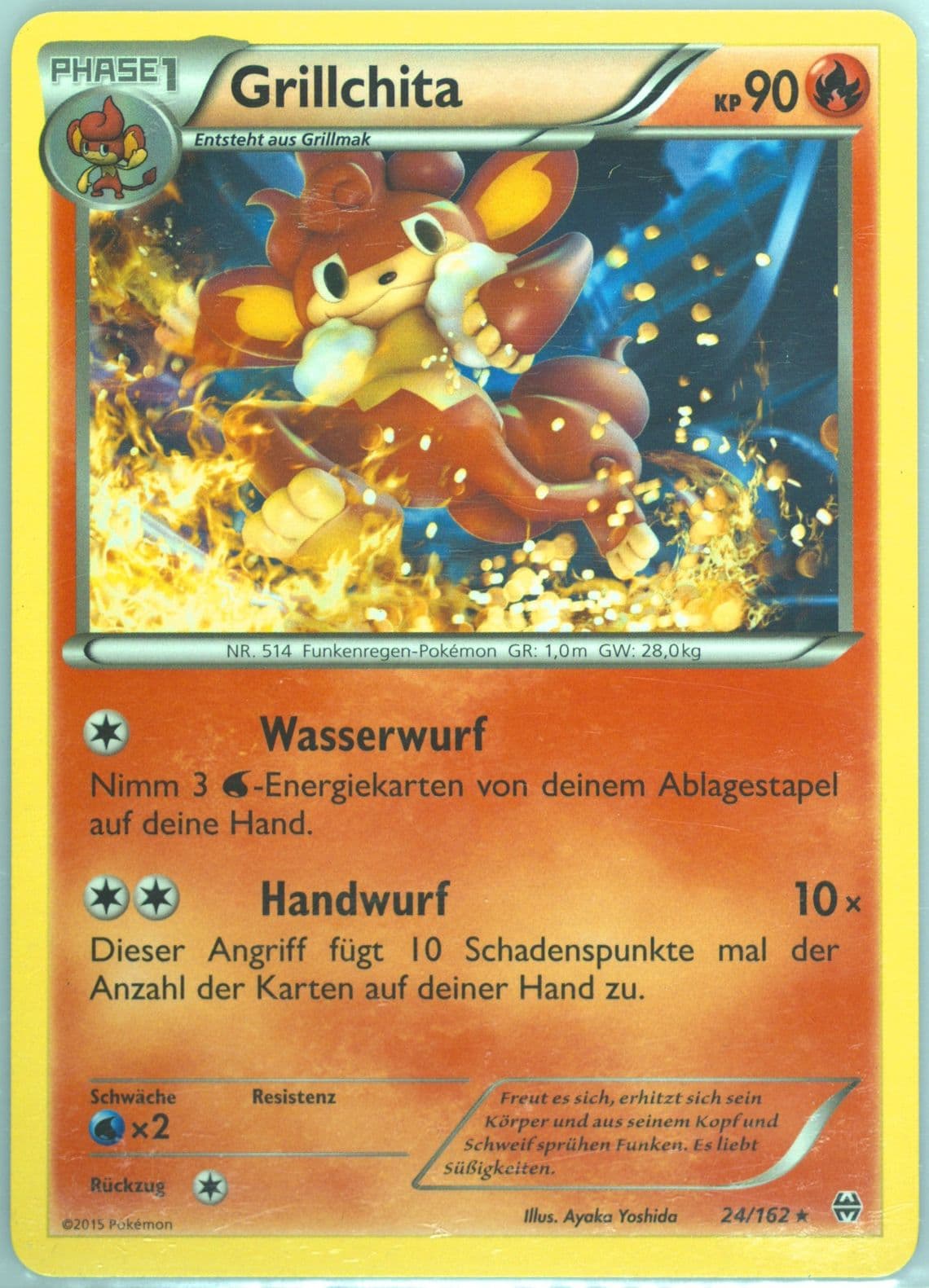 Grillchita German (24) 2015 Pokemon XY Breakthrough
