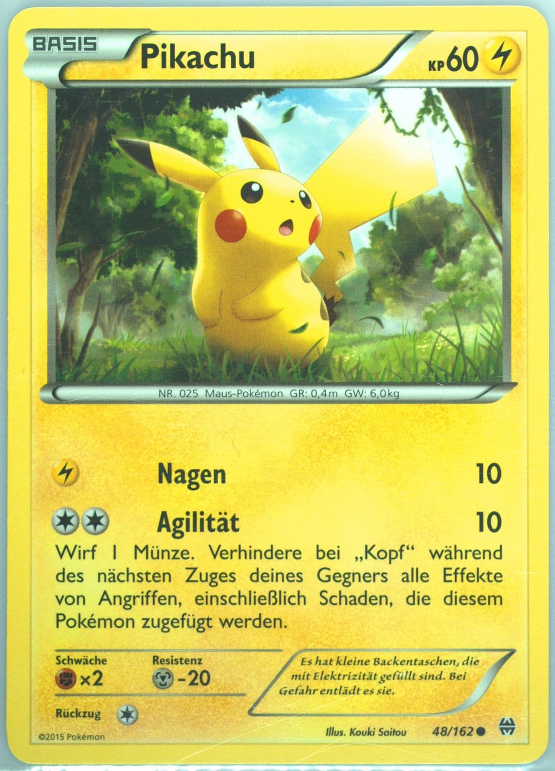 Pikachu German (48) 2015 Pokemon XY Breakthrough