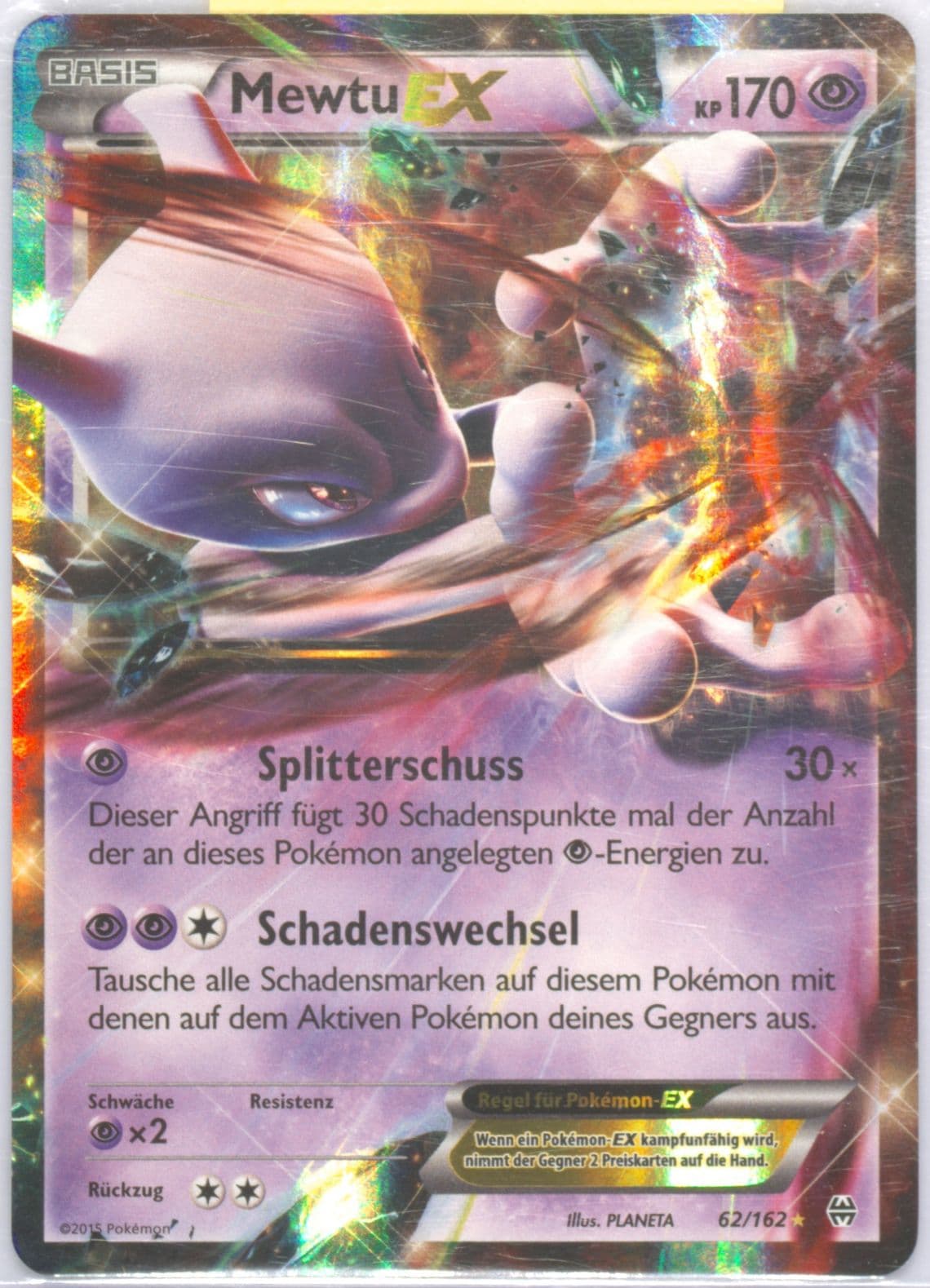 Mewtu EX German (62) 2015 Pokemon XY Breakthrough