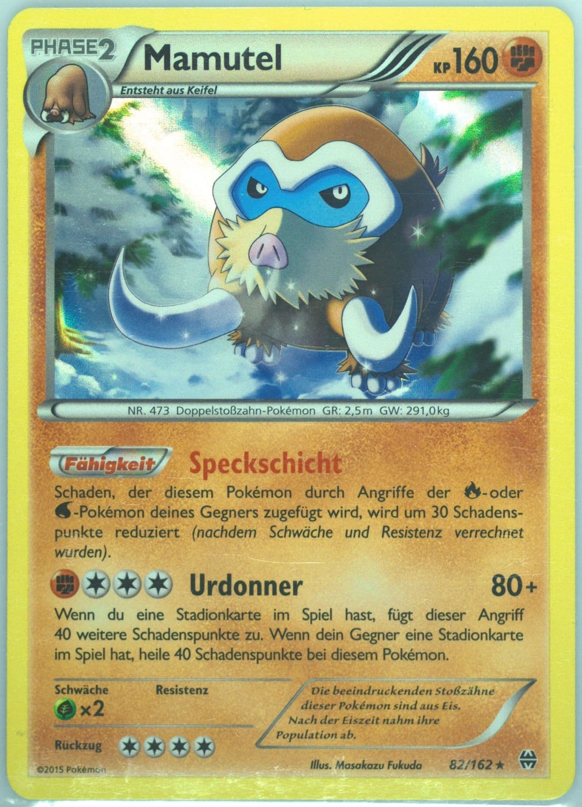Mamutel-Holo German (82) 2015 Pokemon XY Breakthrough