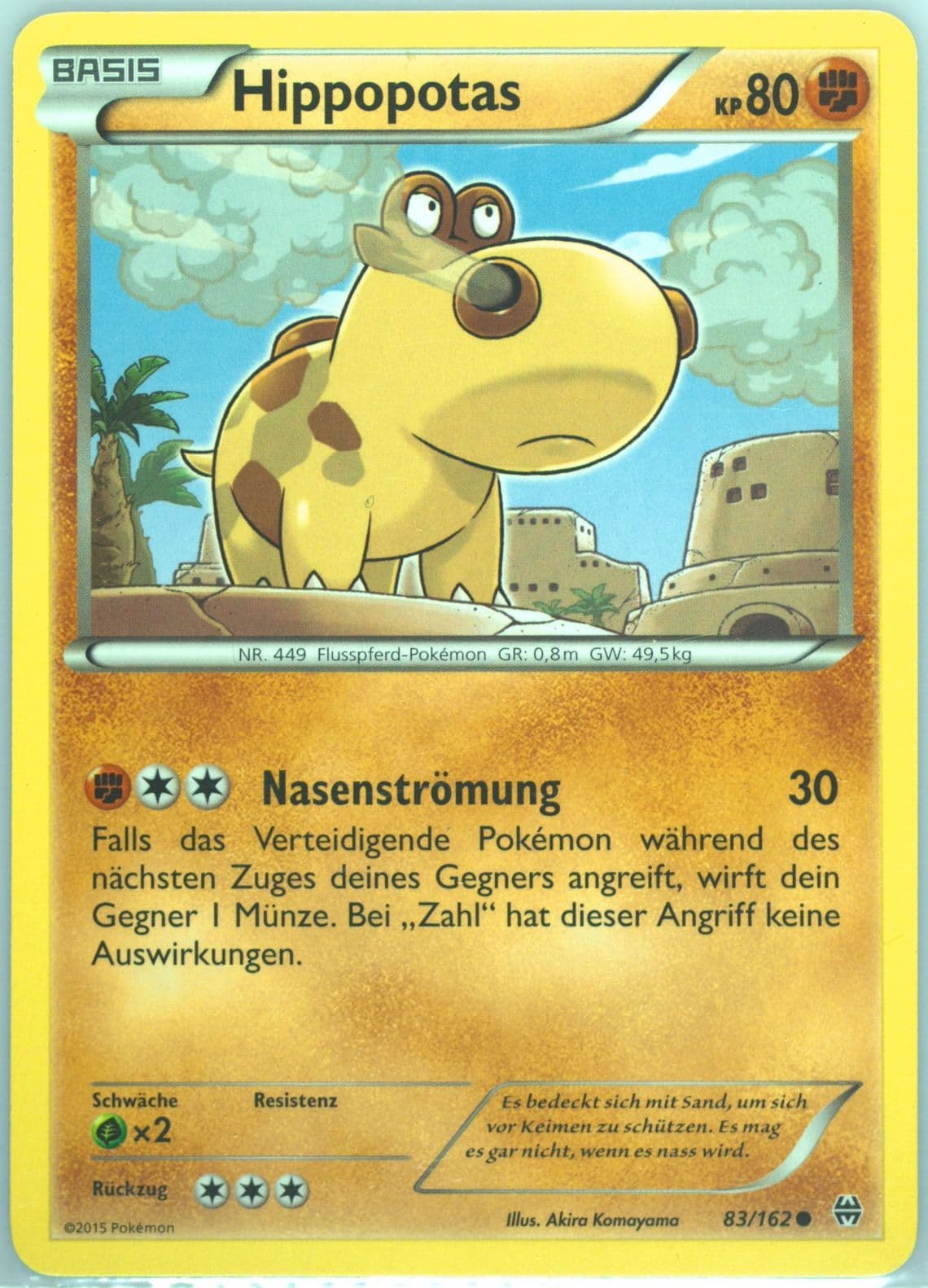 Hippopotas German (83) 2015 Pokemon XY Breakthrough