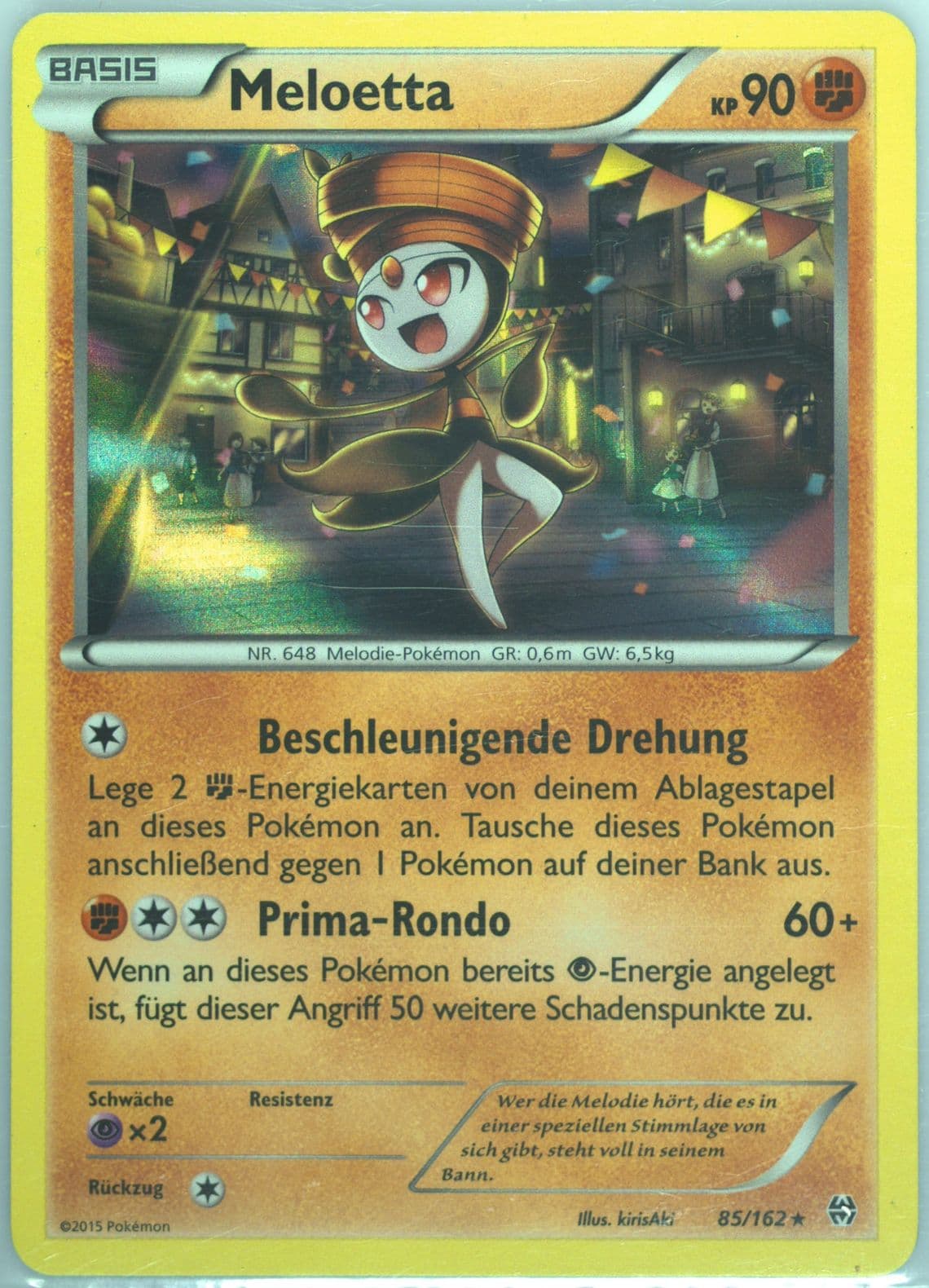 Meloetta-Holo German (85) 2015 Pokemon XY Breakthrough