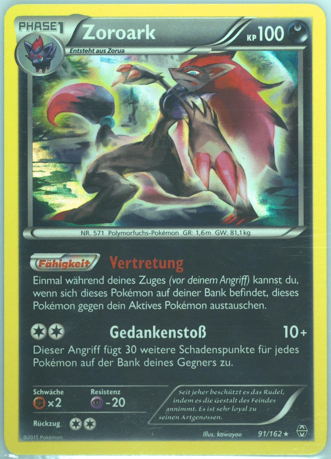 Zoroark-Holo German (91) 2015 Pokemon XY Breakthrough
