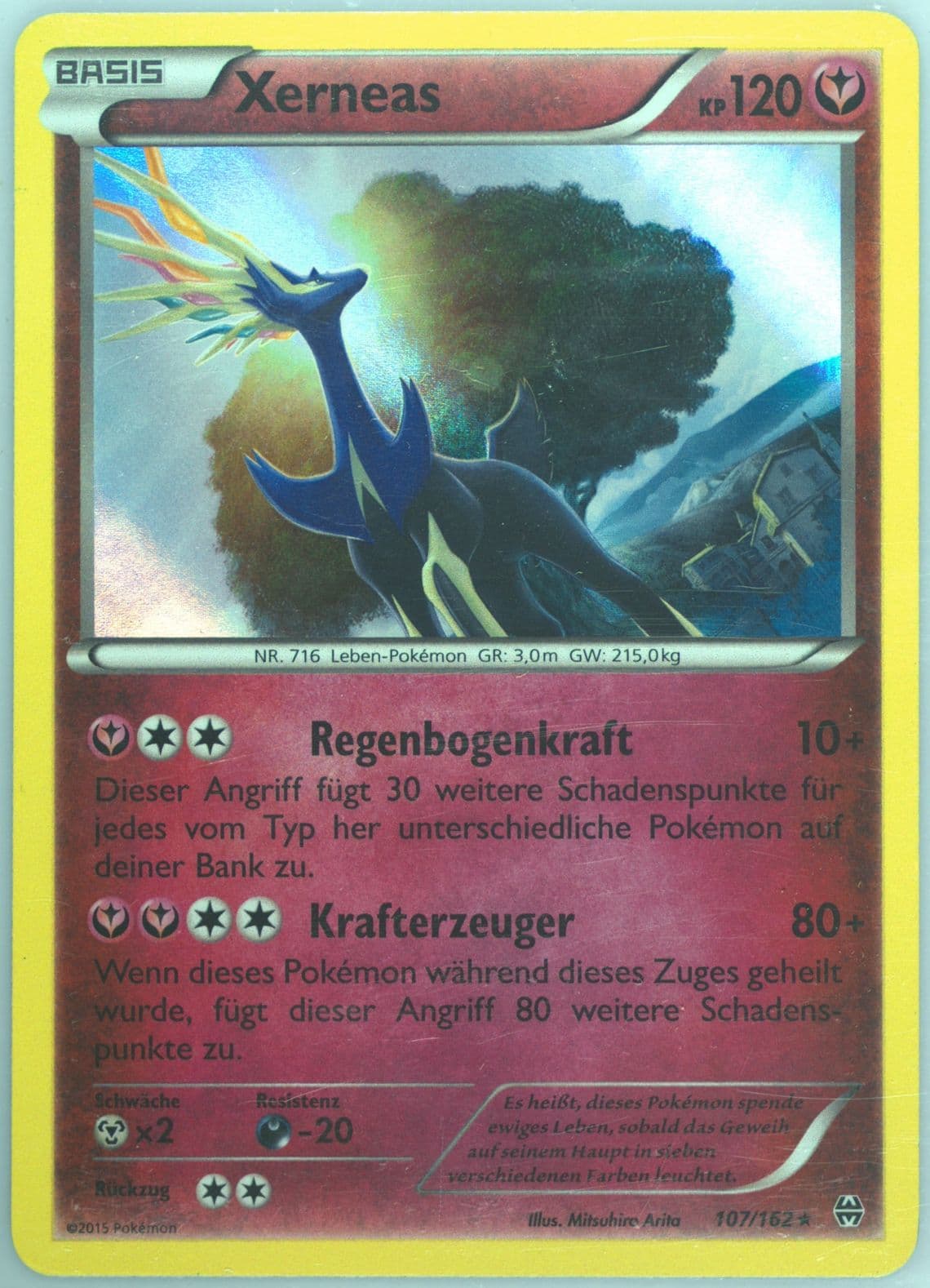 Xerneas-Holo German (107) 2015 Pokemon XY Breakthrough