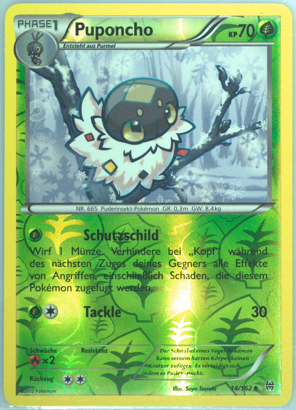 Puponcho-Reverse Foil German (14) 2015 Pokemon XY Breakthrough