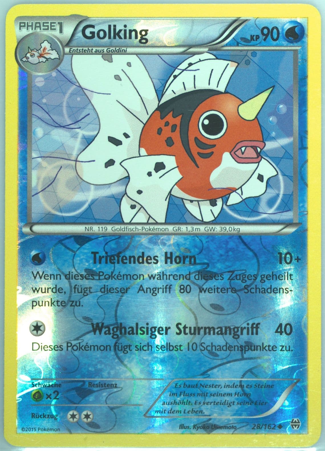 Golking-Reverse Foil German (28) 2015 Pokemon XY Breakthrough