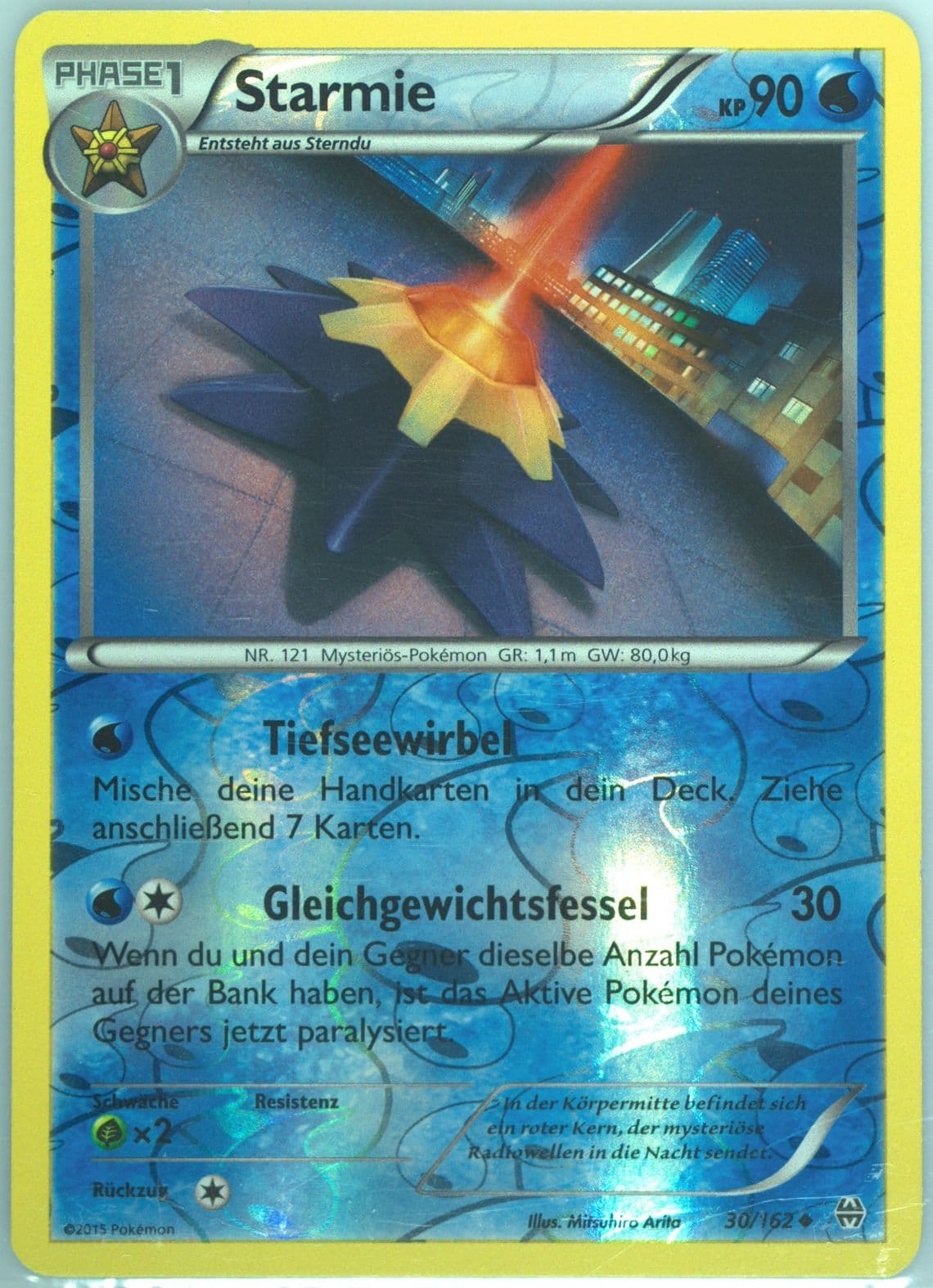 Starmie-Reverse Foil German (30) 2015 Pokemon XY Breakthrough