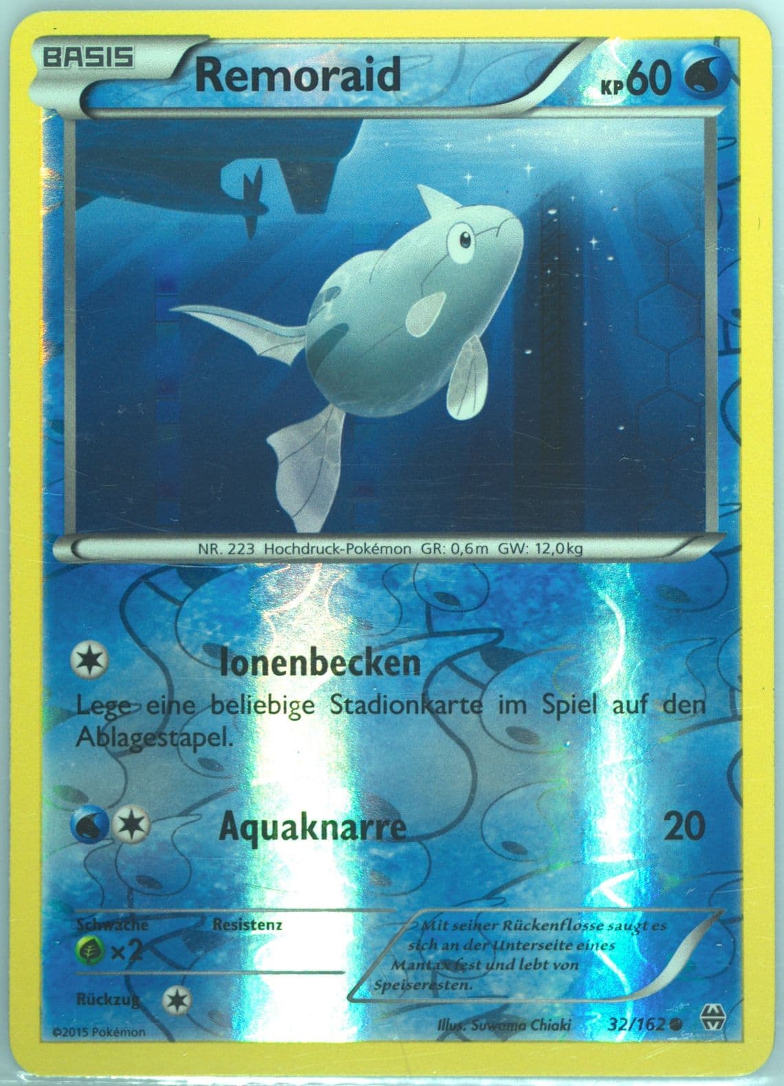 Remoraid-Reverse Foil German (32) 2015 Pokemon XY Breakthrough