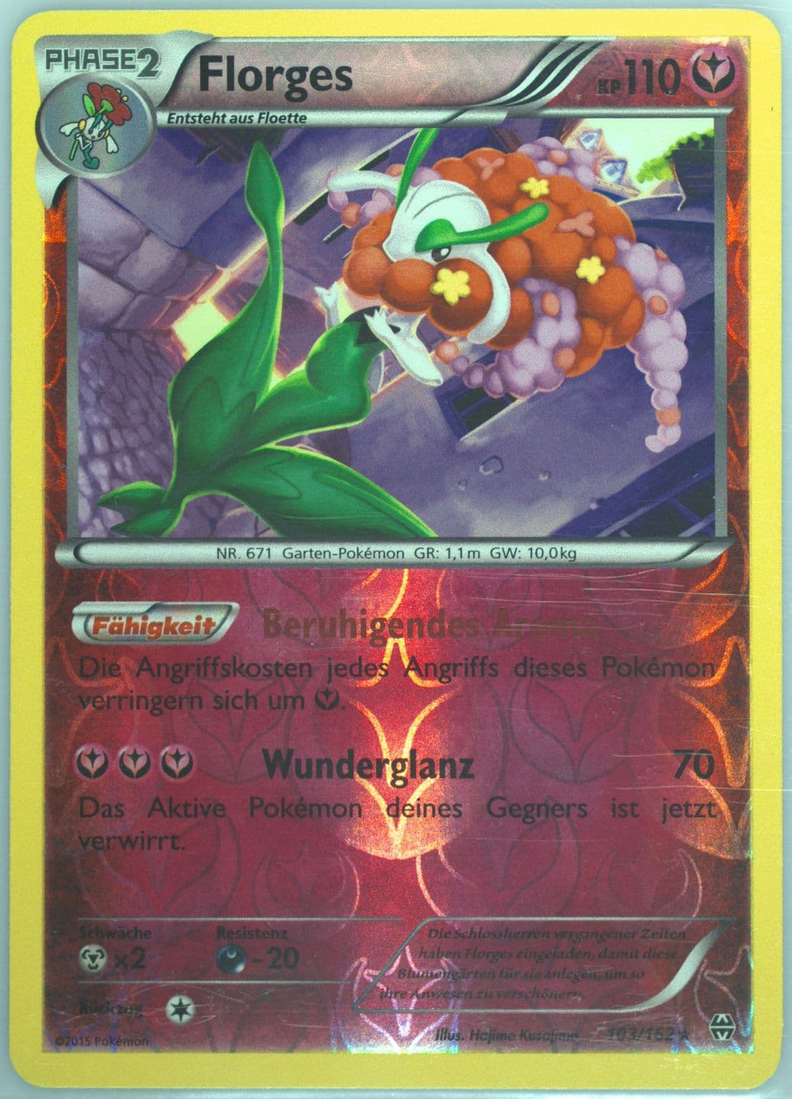 Florges-Reverse Foil German (103) 2015 Pokemon XY Breakthrough