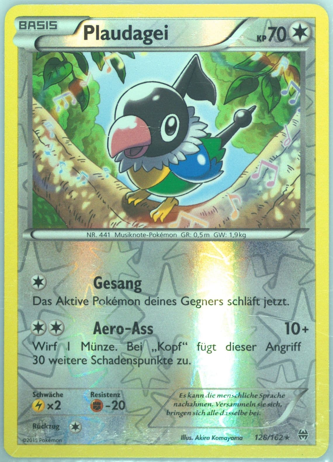 Plaudagei-Reverse Foil German (128) 2015 Pokemon XY Breakthrough