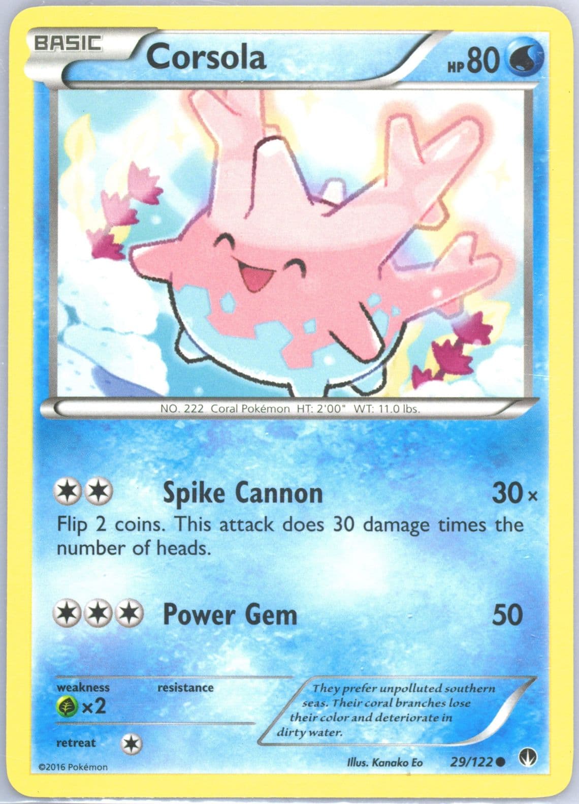 Corsola (29) 2016 Pokemon XY Breakpoint