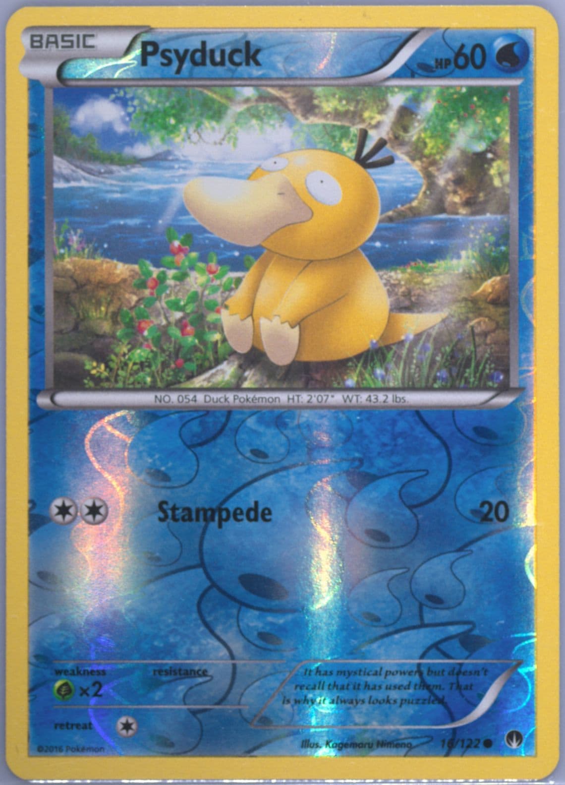 Psyduck-Reverse Foil (16) 2016 Pokemon XY Breakpoint