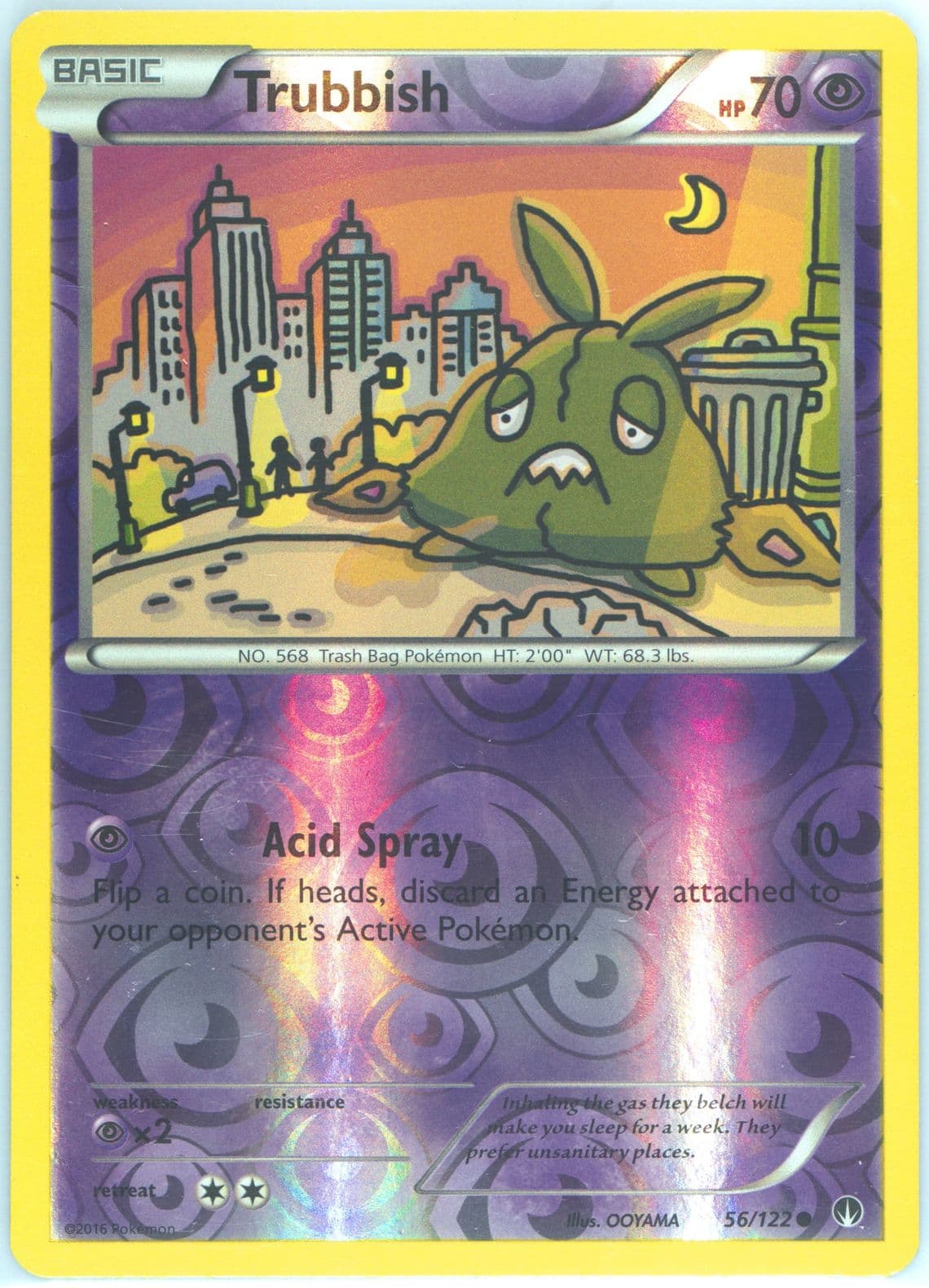 Trubbish-Reverse Foil (56) 2016 Pokemon XY Breakpoint