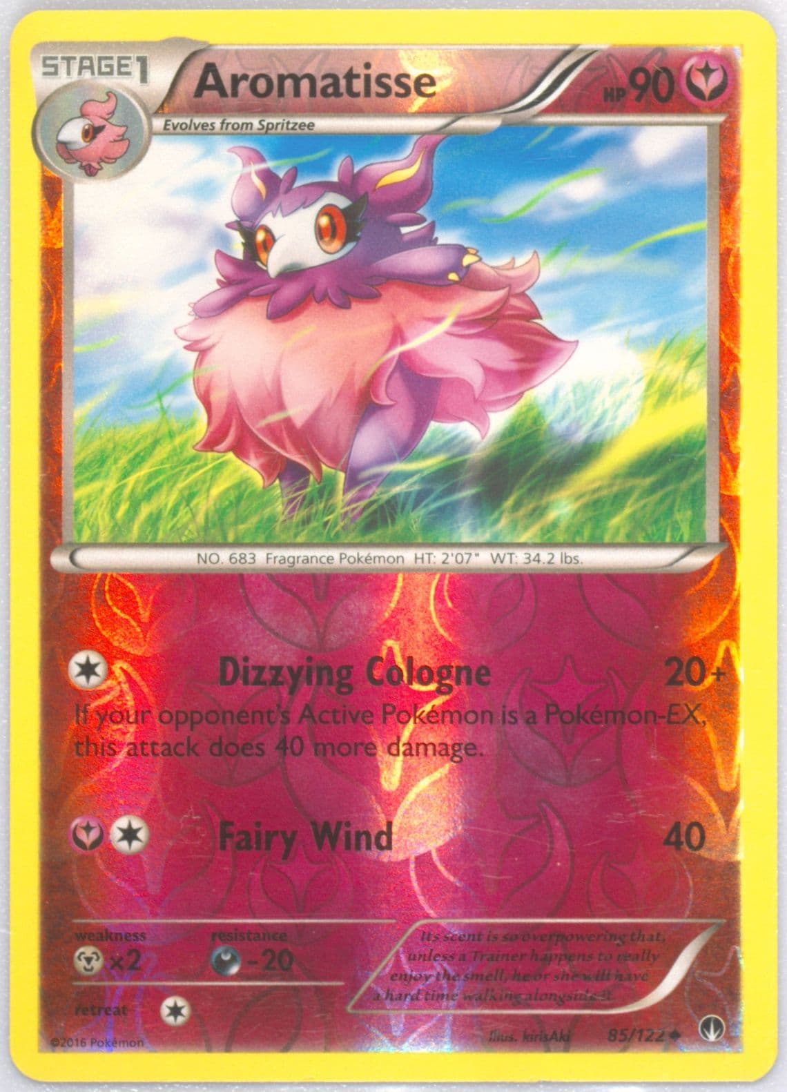 Aromatisse-Reverse Foil (85) 2016 Pokemon XY Breakpoint