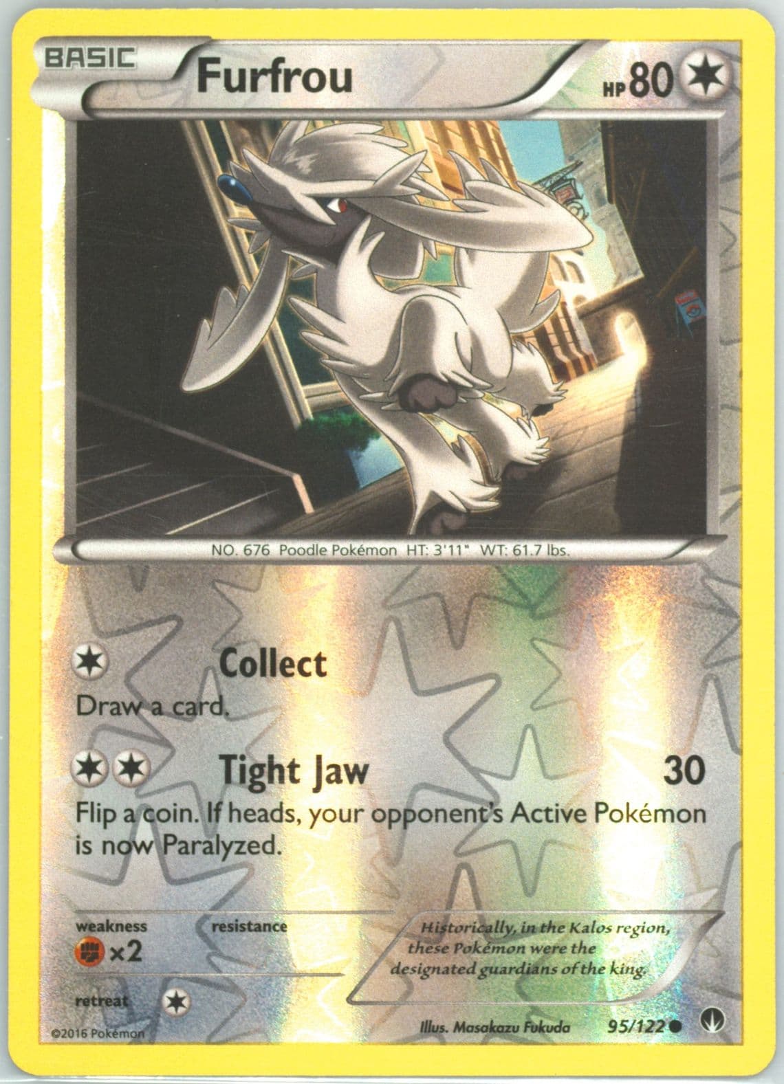 Furfrou-Reverse Foil (95) 2016 Pokemon XY Breakpoint