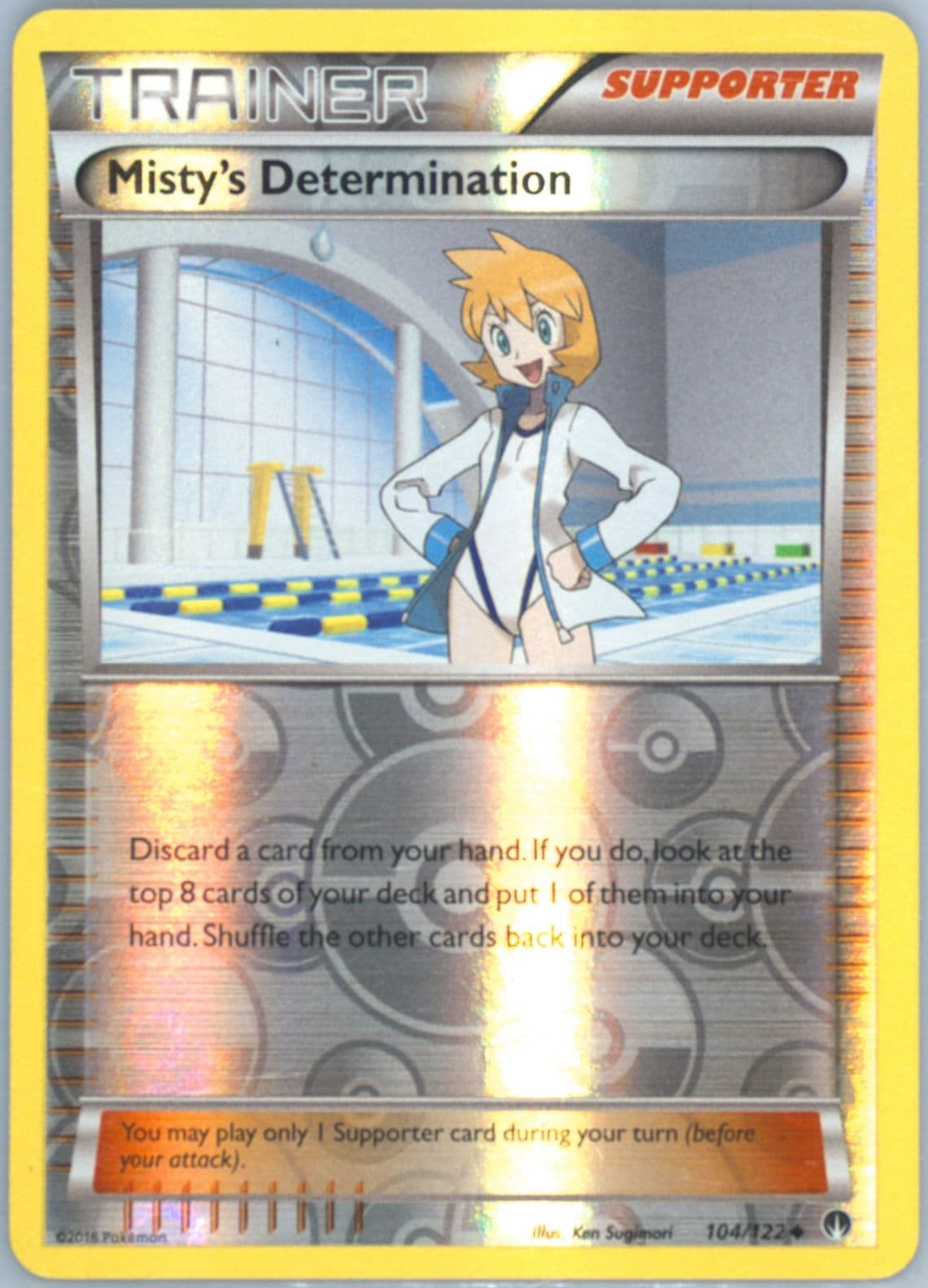 Misty's Determination-Reverse Foil (104) 2016 Pokemon XY Breakpoint
