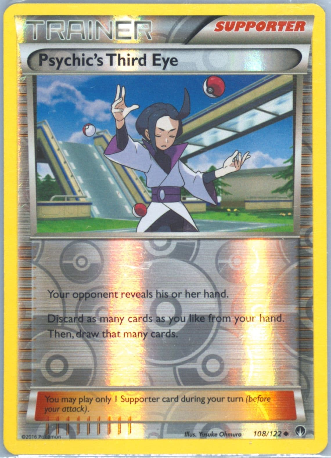 Psychic's Third Eye-Reverse Foil (108) 2016 Pokemon XY Breakpoint