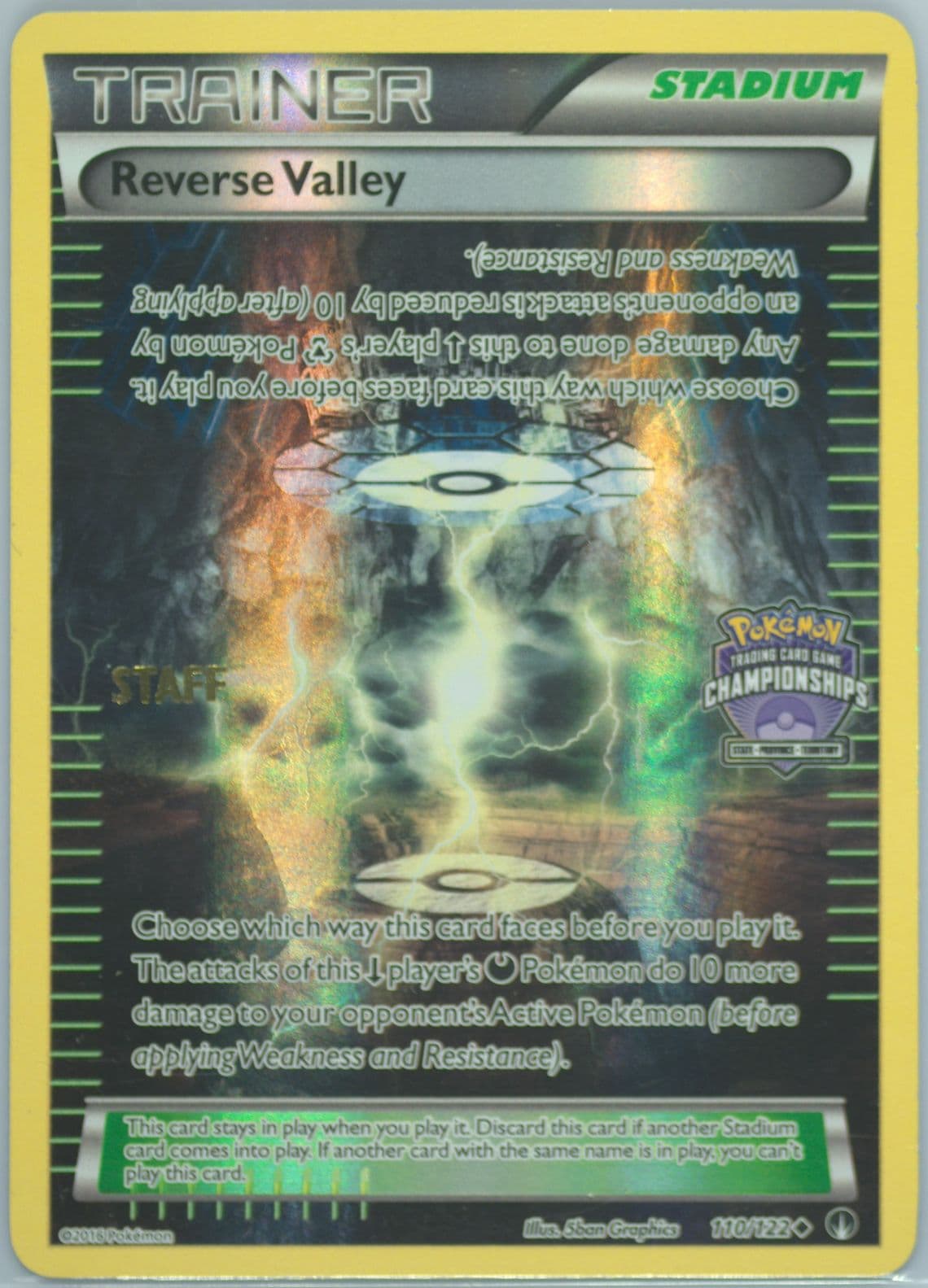 Reverse Valley-Reverse Foil State/Province/Territory Championships-Staff (110) 2016 Pokemon XY Breakpoint