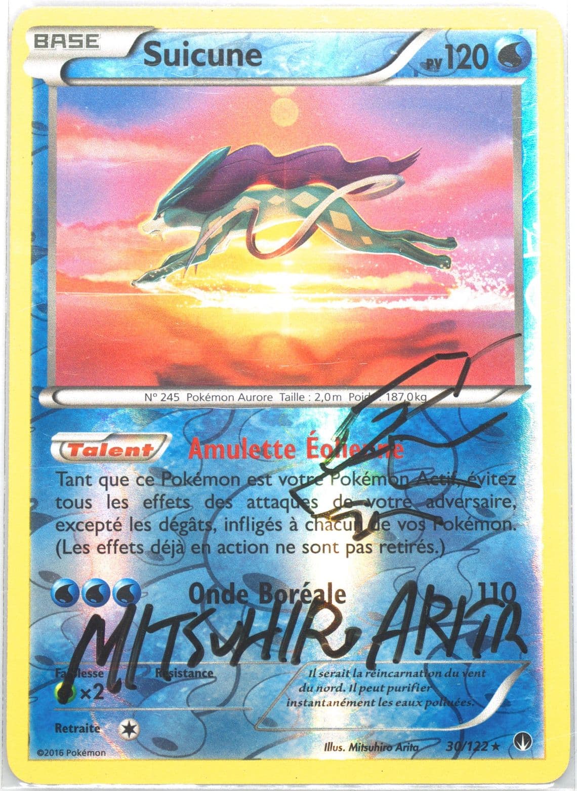 Suicune-Reverse Foil French (30) 2016 Pokemon XY Breakpoint