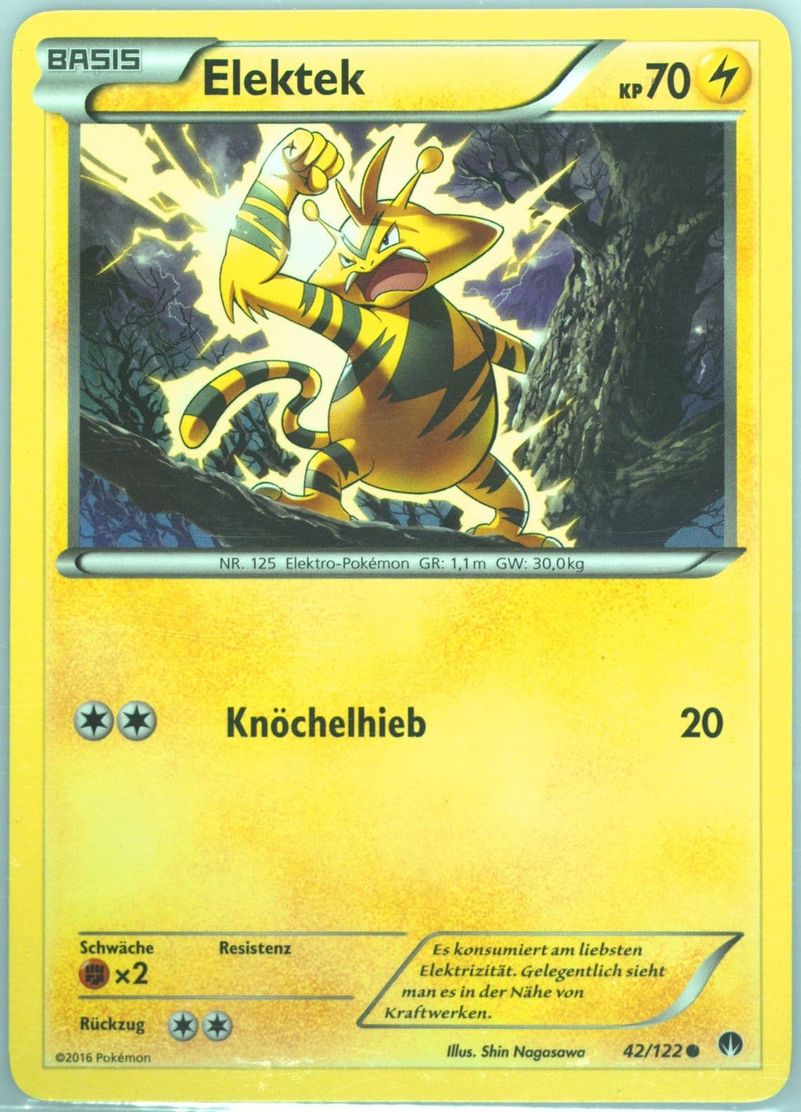 Elektek German (42) 2016 Pokemon XY Breakpoint