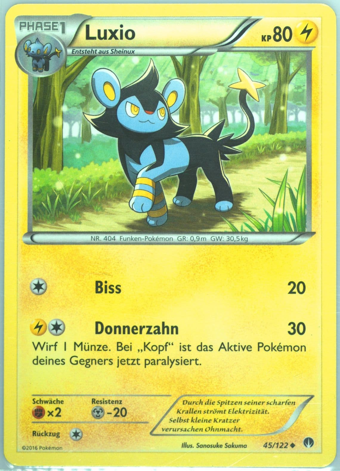 Luxio German (45) 2016 Pokemon XY Breakpoint