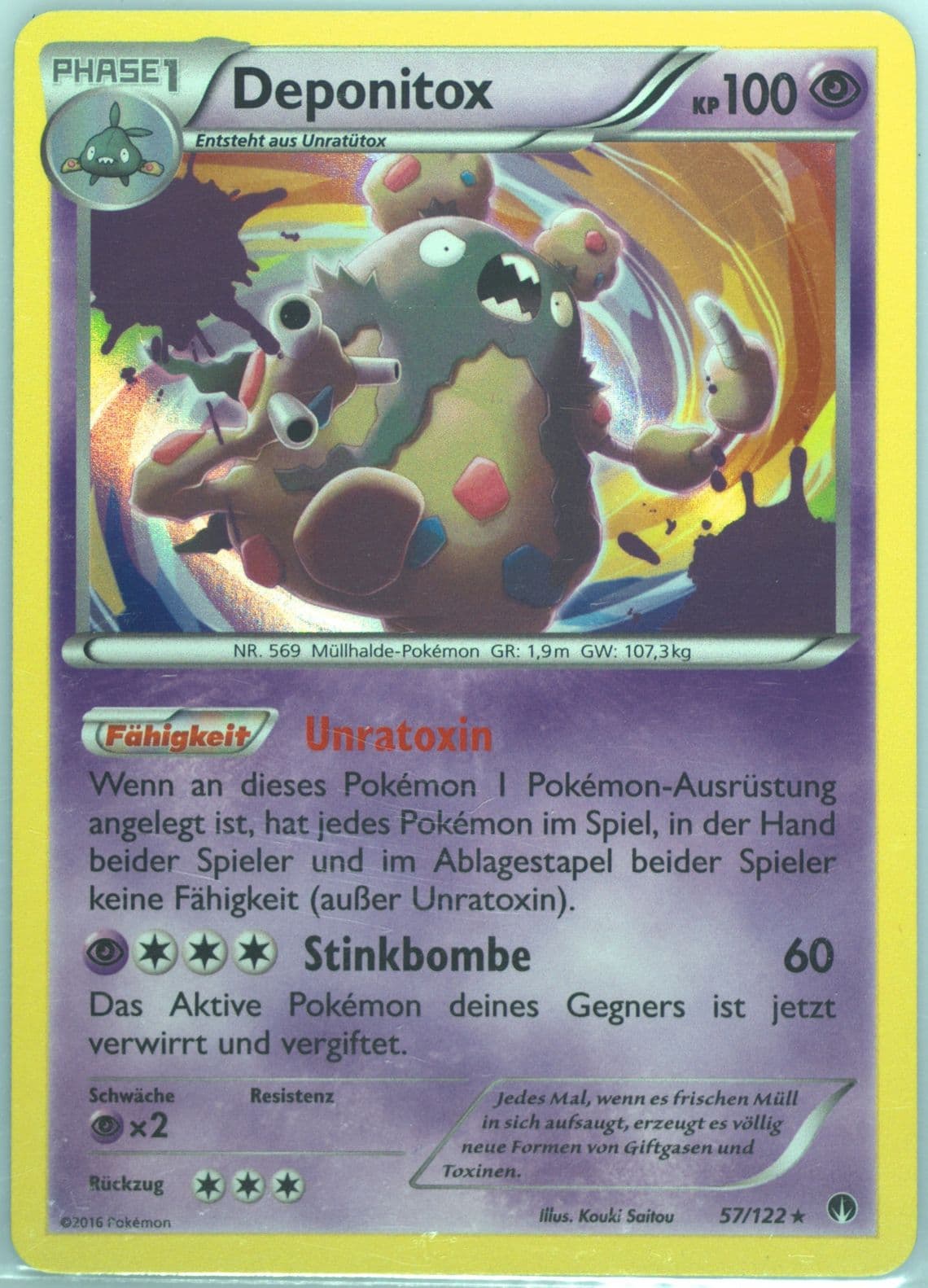 Deponitox-Holo German (57) 2016 Pokemon XY Breakpoint
