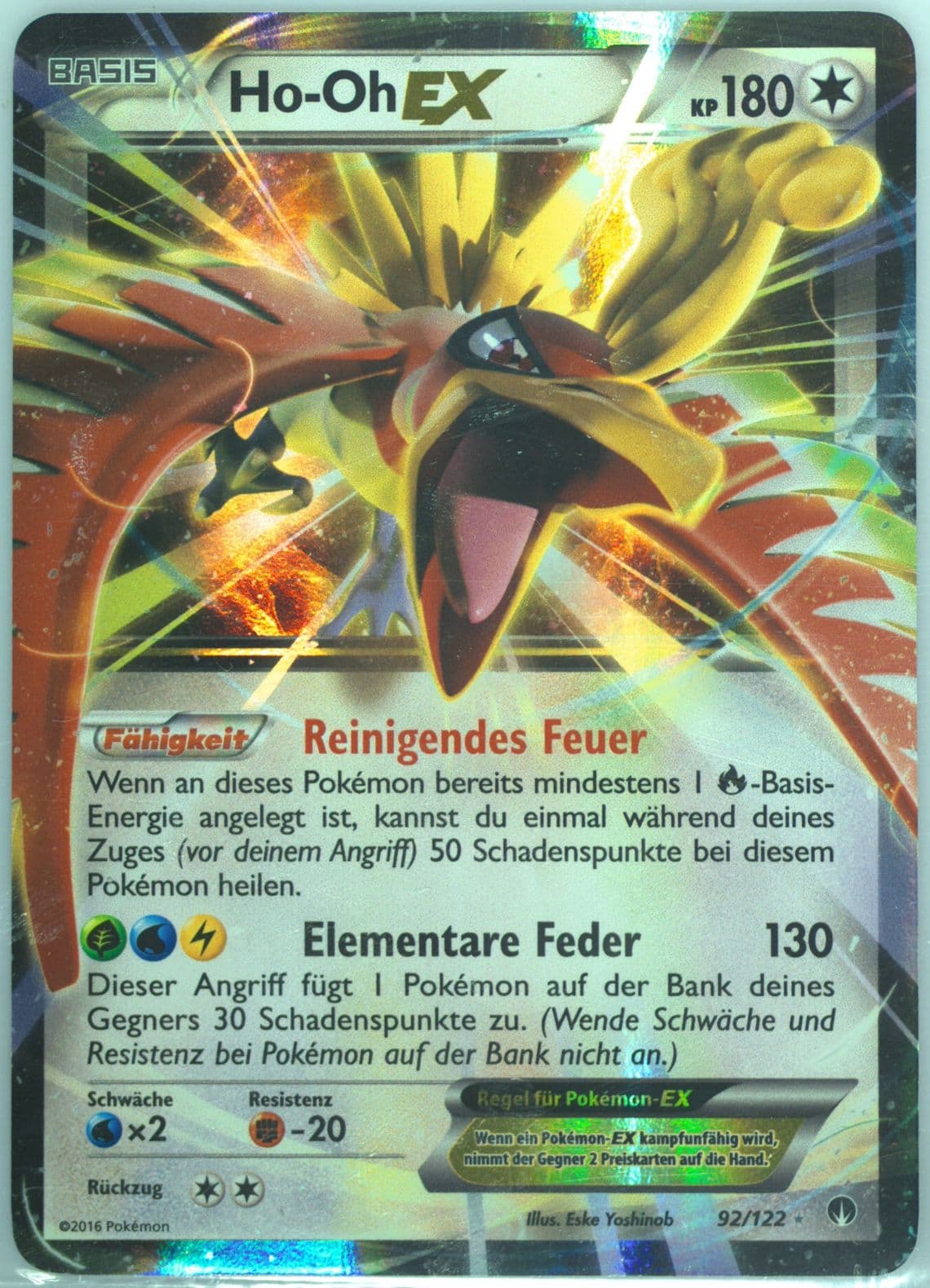 HO-Oh EX German (92) 2016 Pokemon XY Breakpoint
