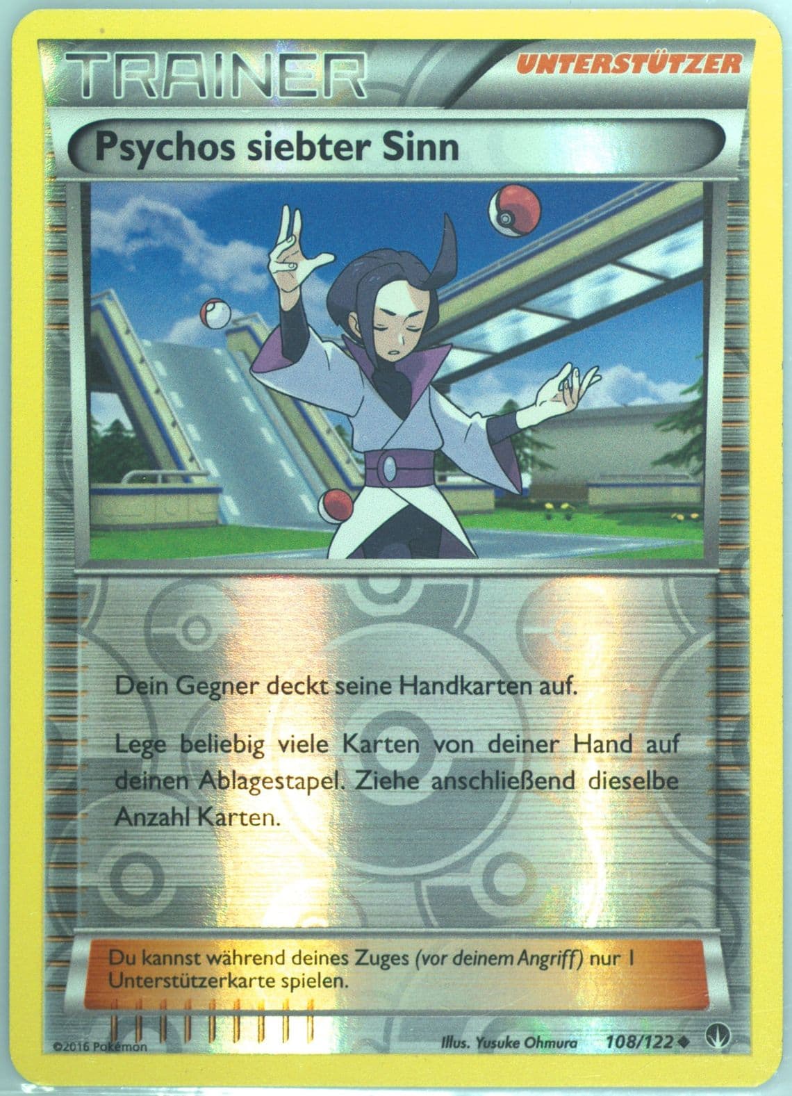 Psychos Siebter Sinn-Reverse Foil German (108) 2016 Pokemon XY Breakpoint