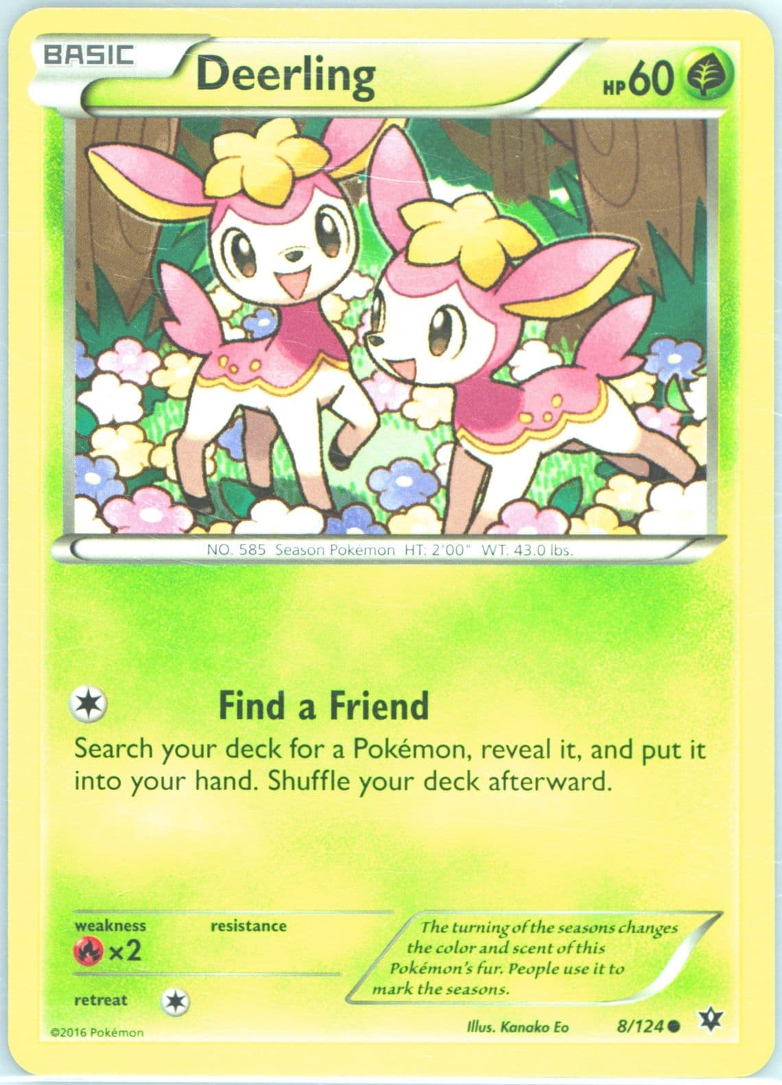 Deerling (8) 2016 Pokemon XY Fates Collide