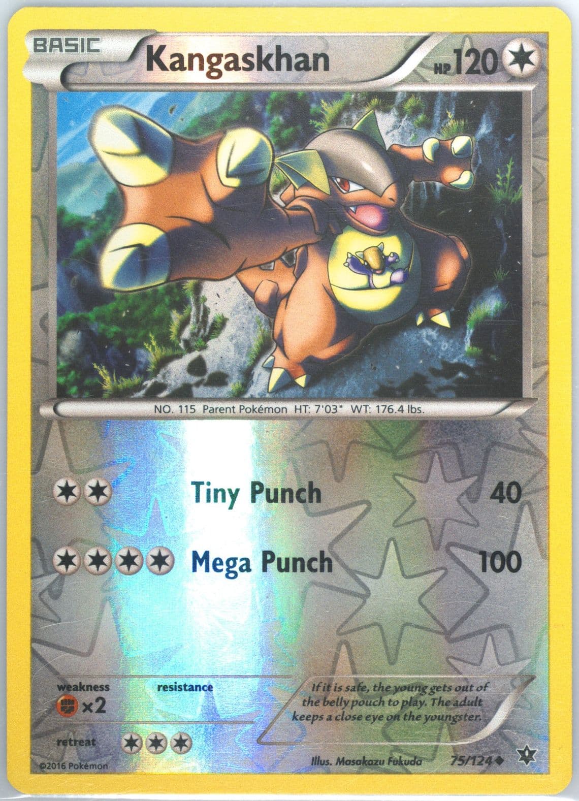 Kangaskhan-Reverse Foil (75) 2016 Pokemon XY Fates Collide