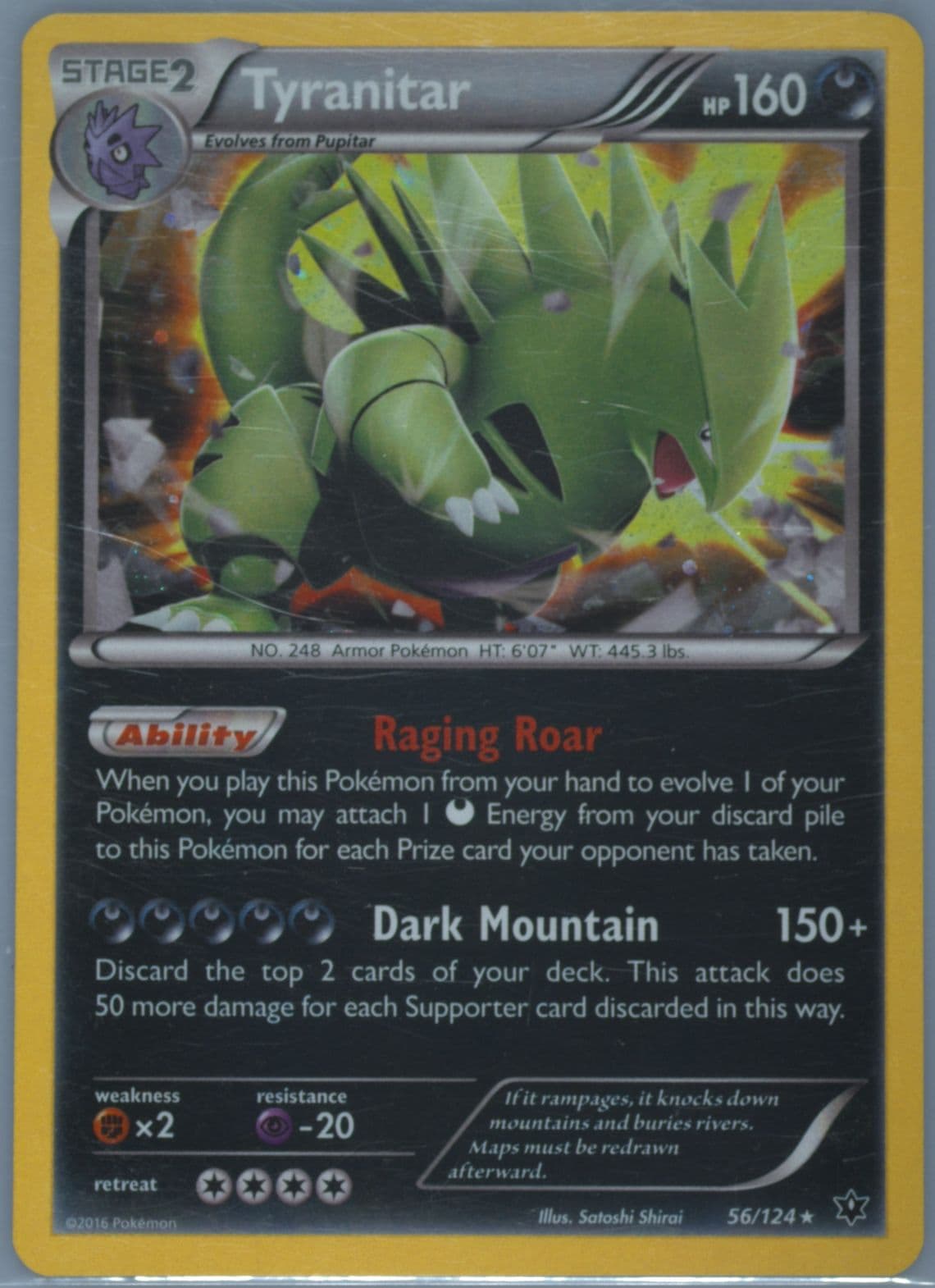 Tyranitar-Holo Cosmos (56) 2016 Pokemon XY Fates Collide