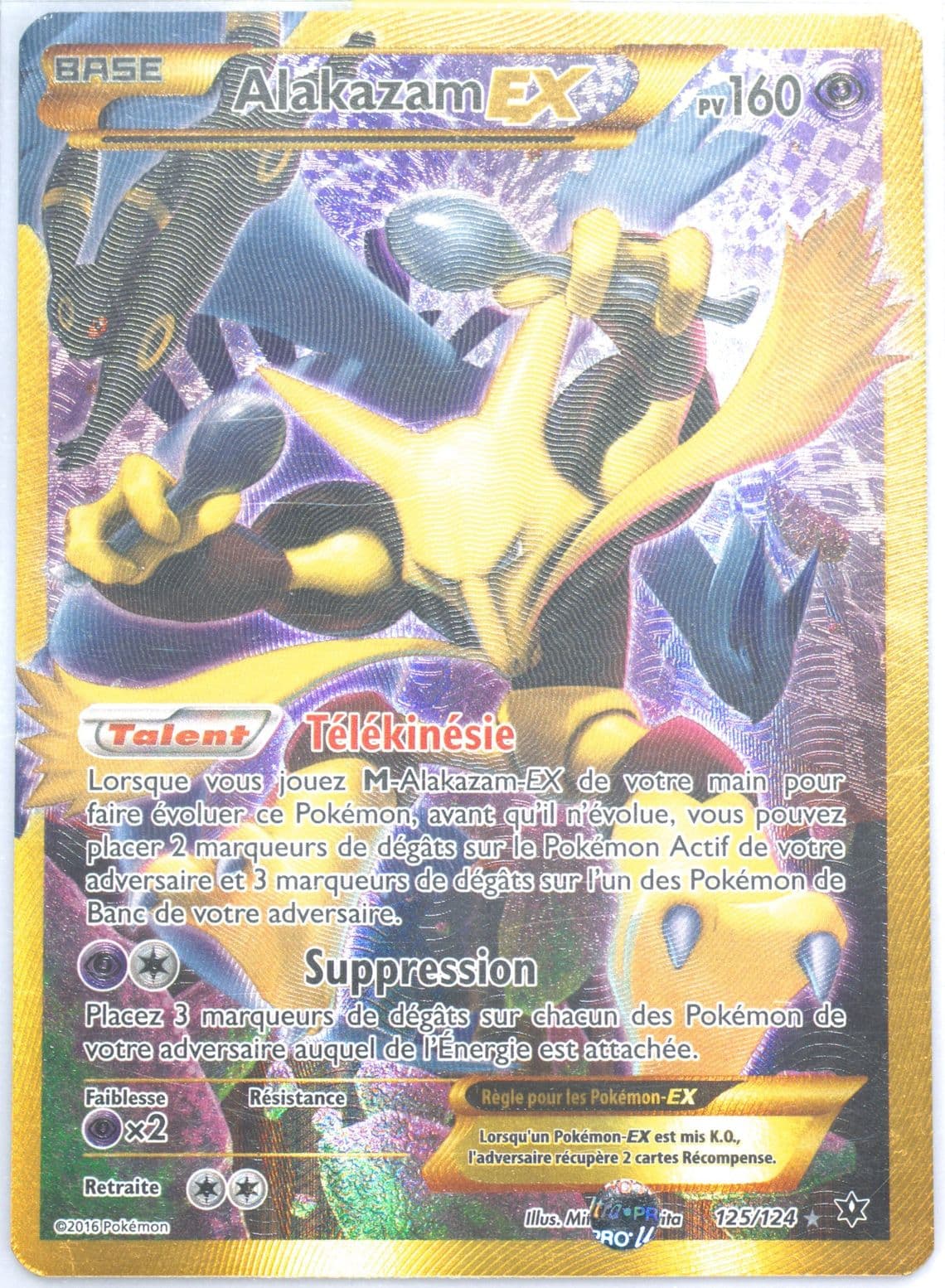 Full Art/Alakazam EX French-Secret (125) 2016 Pokemon XY Fates Collide