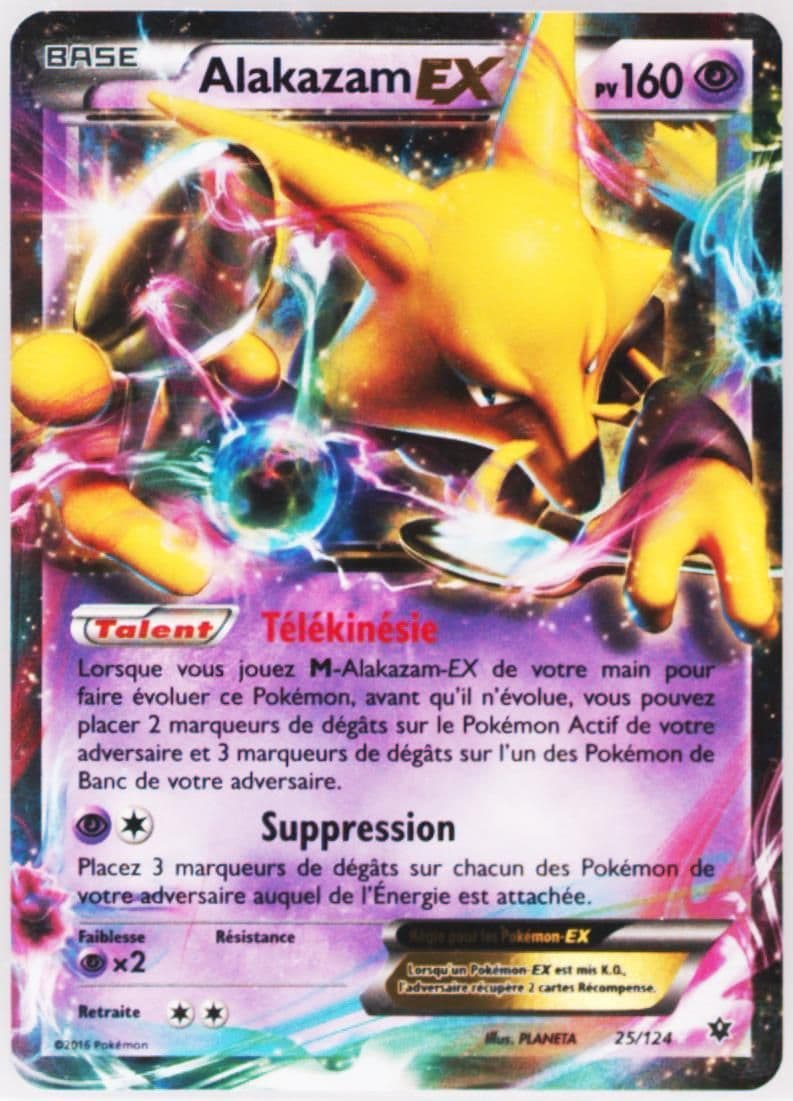 Alakazam EX French (25) 2016 Pokemon XY Fates Collide