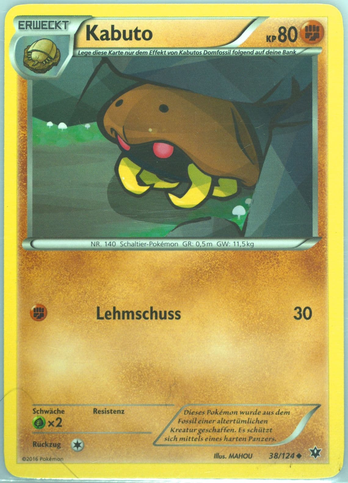 Kabuto German (38) 2016 Pokemon XY Fates Collide
