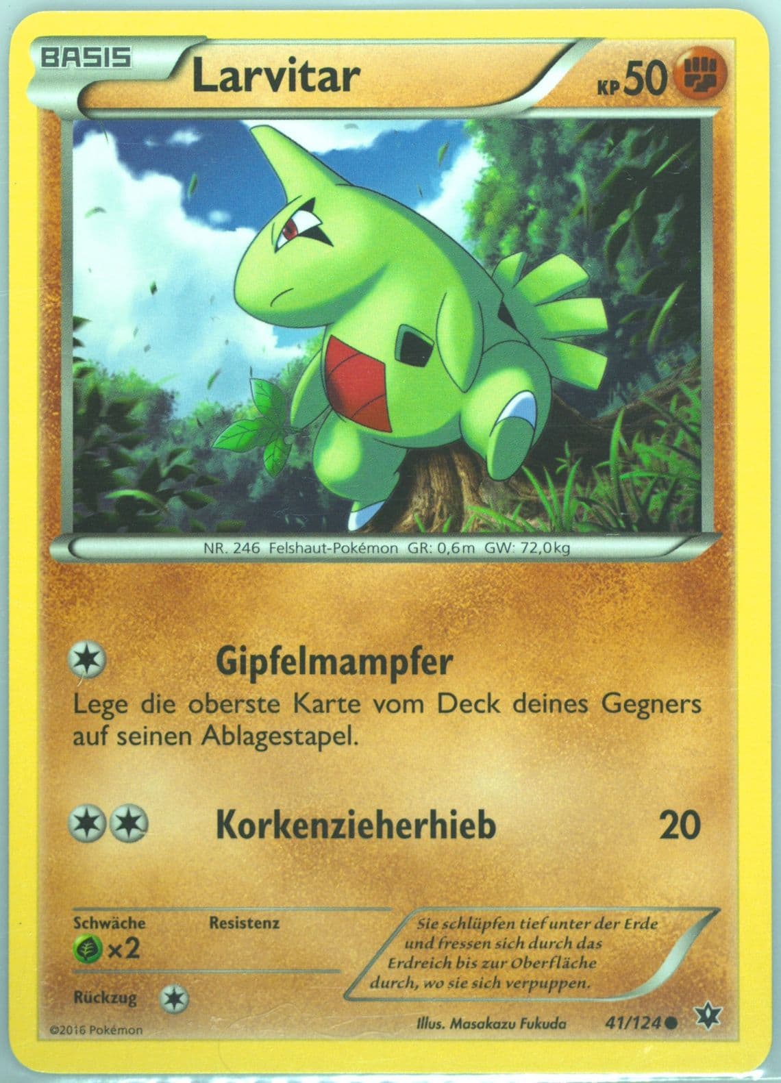 Larvitar German (41) 2016 Pokemon XY Fates Collide
