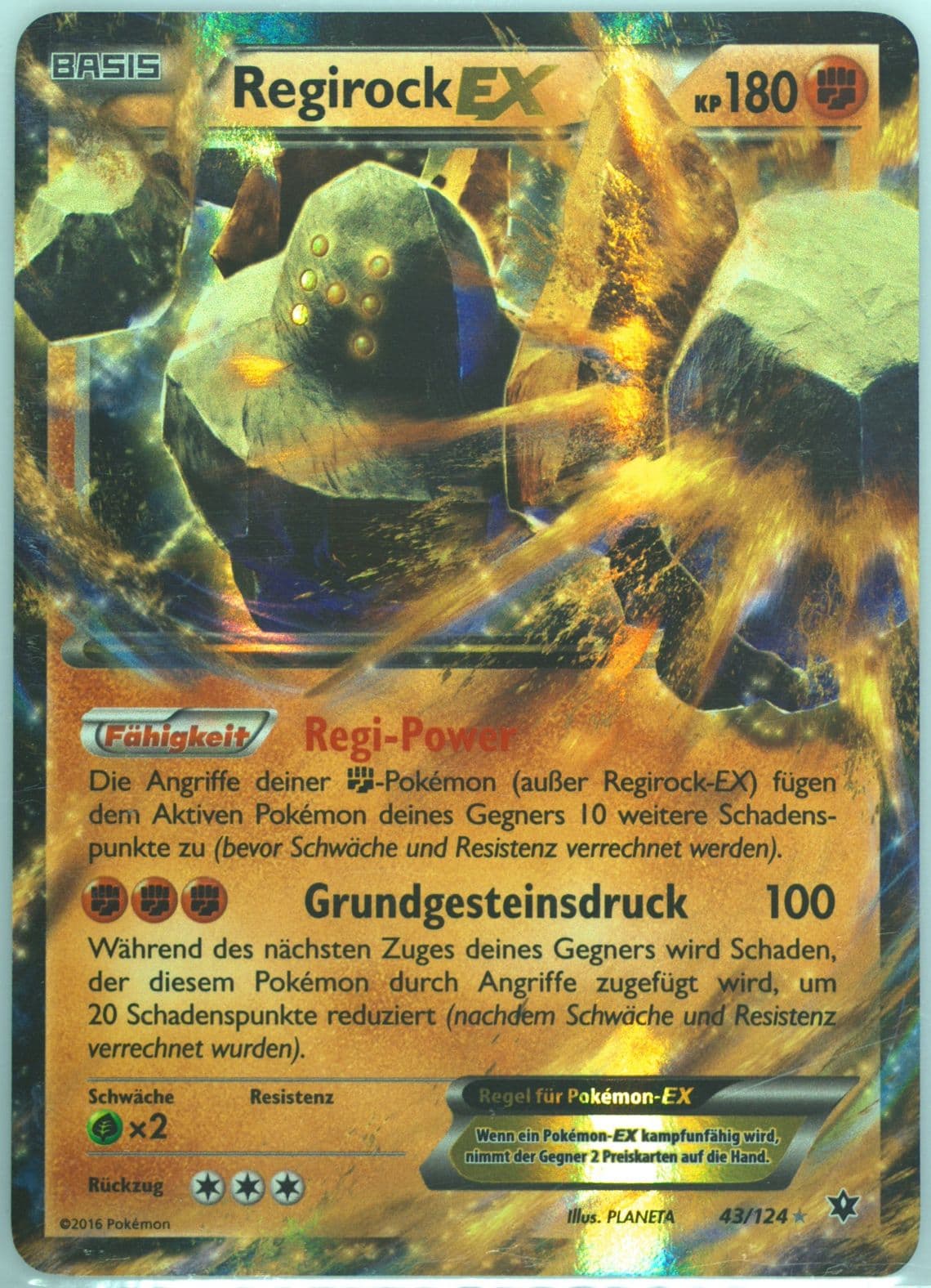 Regirock EX German (43) 2016 Pokemon XY Fates Collide