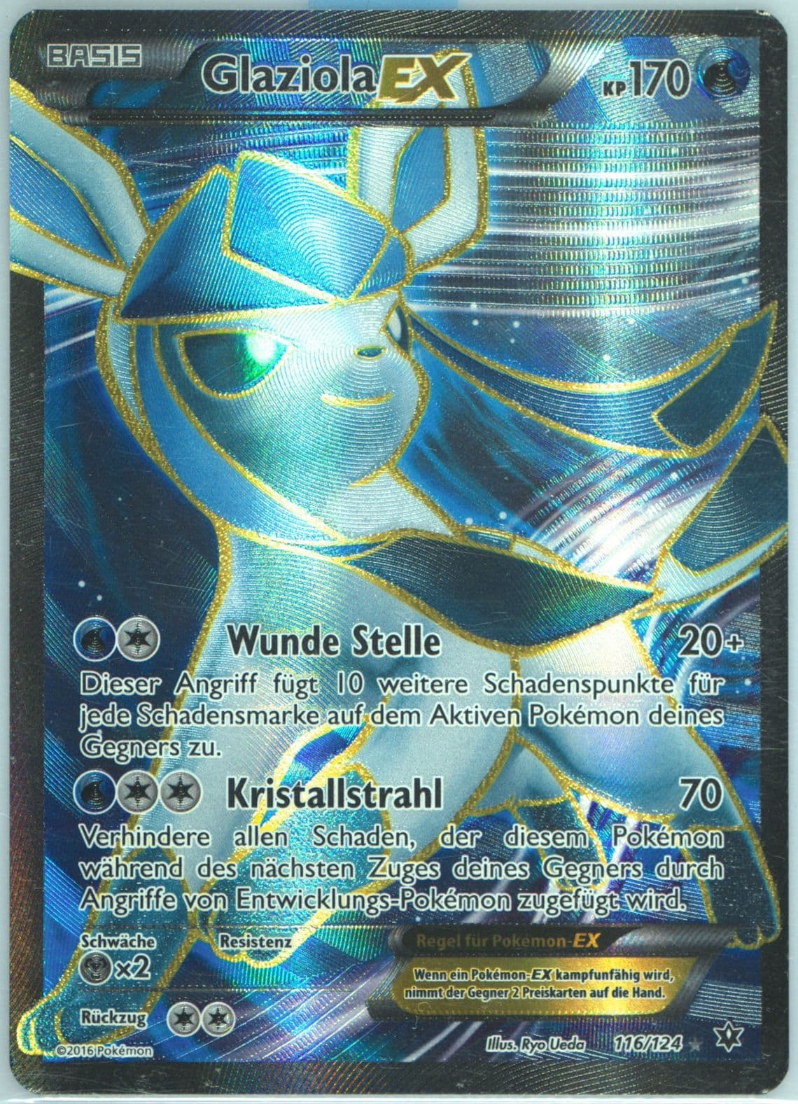 Full Art/Glaziola EX German (116) 2016 Pokemon XY Fates Collide