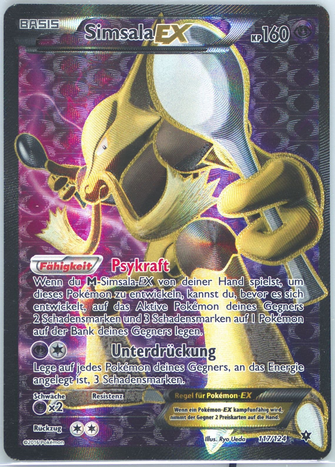 Full Art/Simsala EX German (117) 2016 Pokemon XY Fates Collide