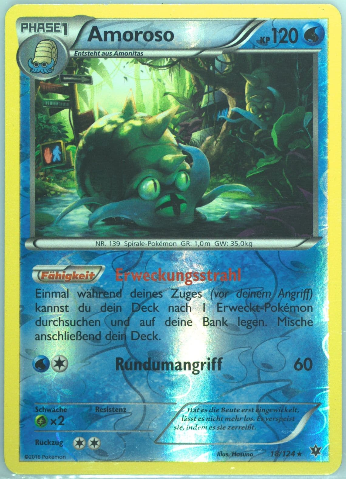 Amoroso-Reverse Foil German (18) 2016 Pokemon XY Fates Collide