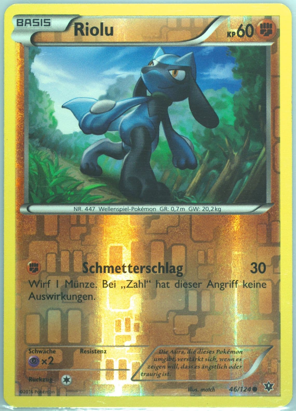 Riolu-Reverse Foil German (46) 2016 Pokemon XY Fates Collide