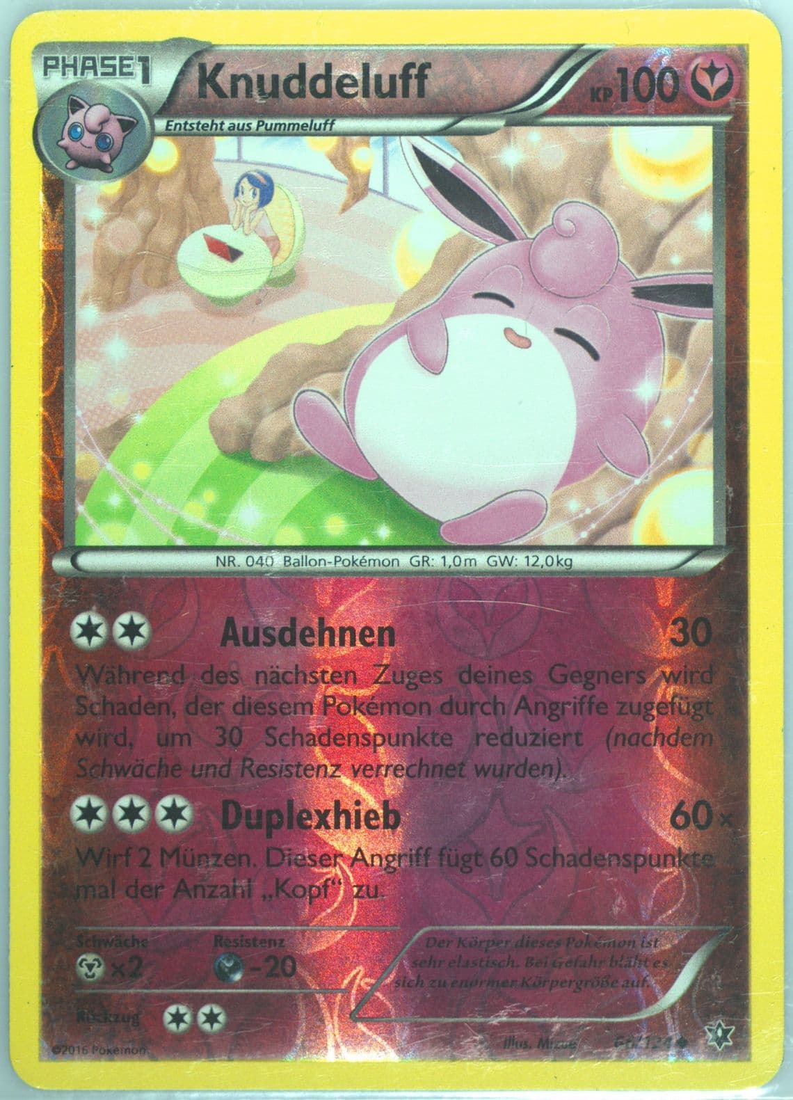 Knuddeluff-Reverse Foil German (66) 2016 Pokemon XY Fates Collide