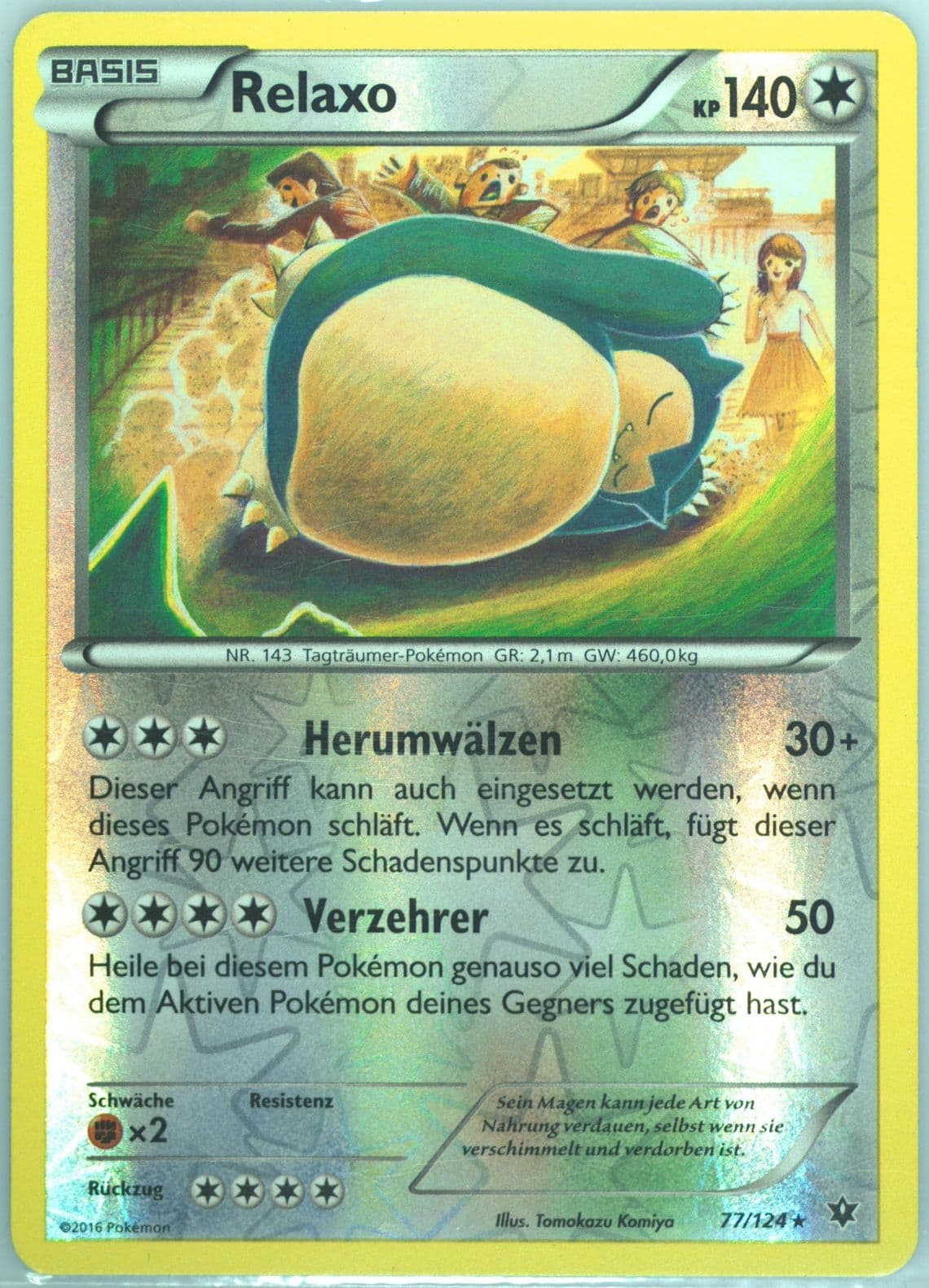 Relaxo-Reverse Foil German (77) 2016 Pokemon XY Fates Collide