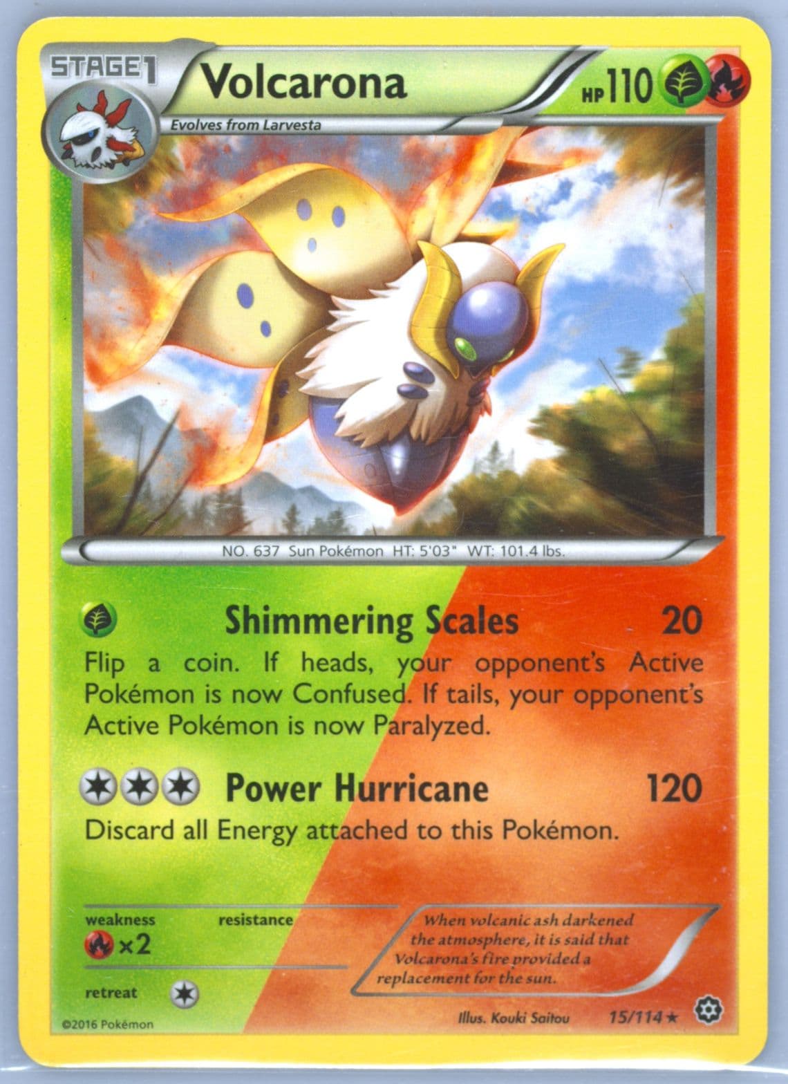 Volcarona (15) 2016 Pokemon XY Steam Siege