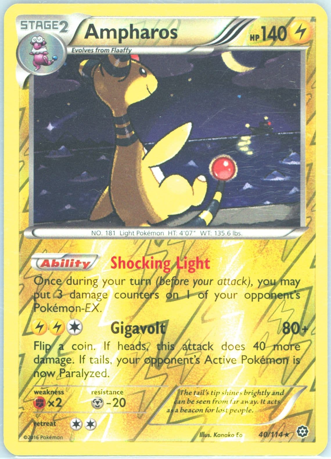 Ampharos Ring of Lightning Theme Deck (40) 2016 Pokemon XY Steam Siege